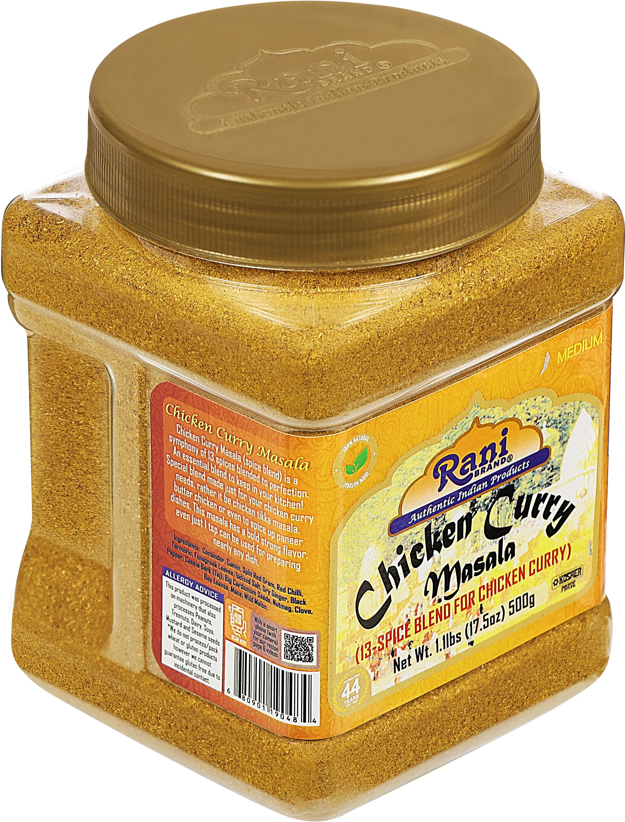 Rani Chicken Curry Masala Indian 13-Spice Blend 17.5oz (1.1lbs) 500g PET Jar ~ All Natural | Vegan | No Colors | Gluten Friendly | NON-GMO | Kosher | Indian Origin - Image 8