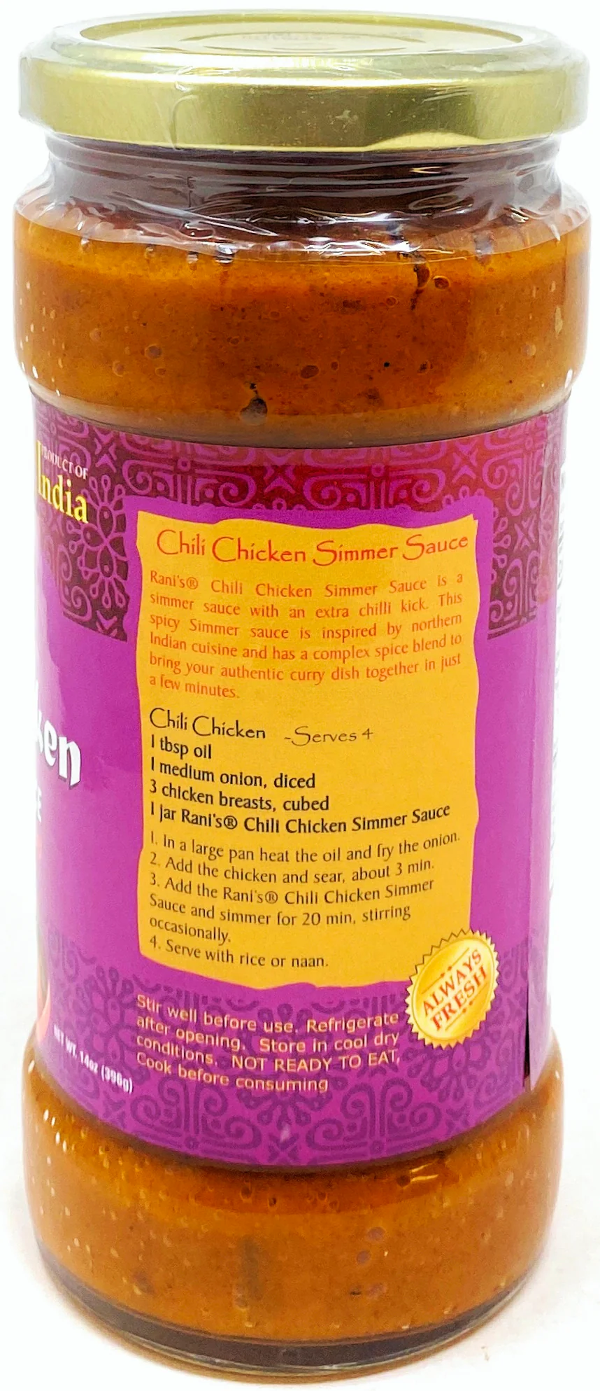 Rani Chili Chicken Vegan Simmer Sauce {2 Sizes Available} - Image 11