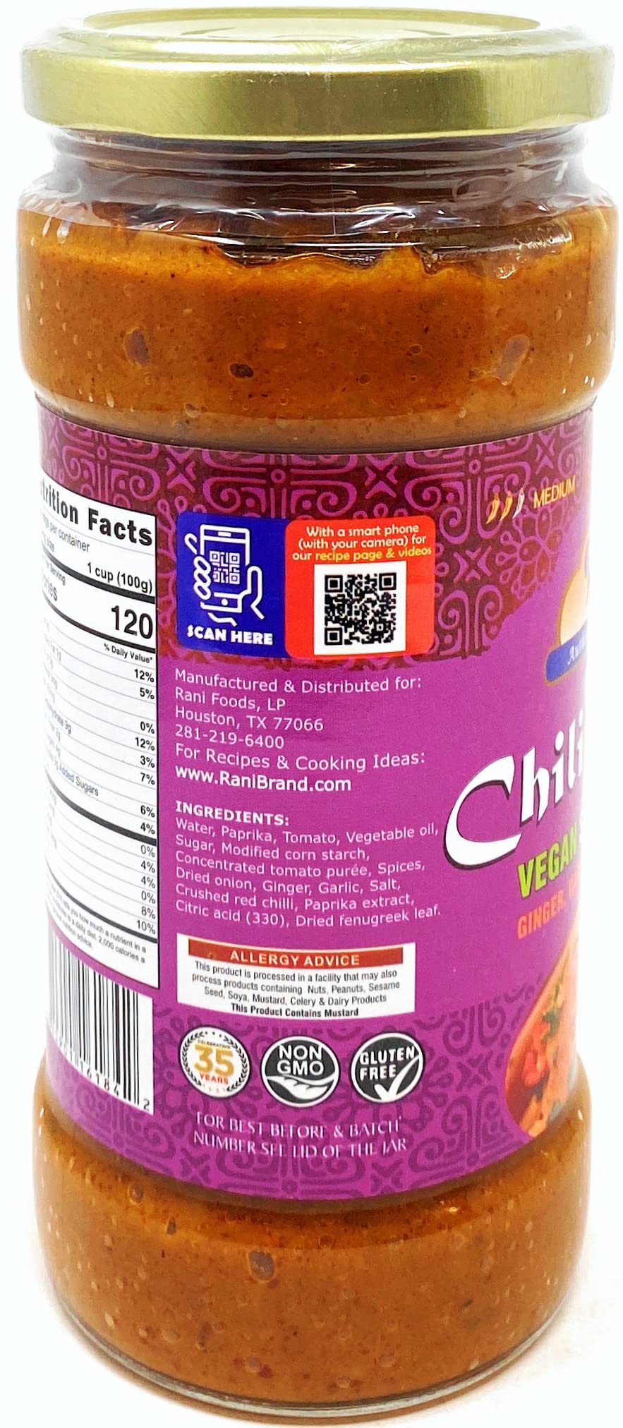 Rani Chili Chicken Vegan Simmer Sauce {2 Sizes Available} - Image 2