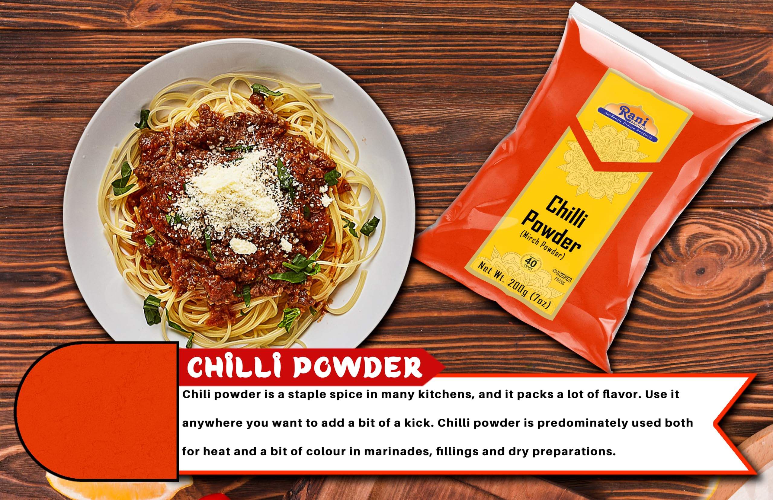 Rani Chilli Powder (Mirchi) Ground Indian Spice 7oz (200g) ~ All Natural, Salt-Free | Vegan | No Colors | Gluten Friendly | NON-GMO | Kosher | Indian Origin - Image 6