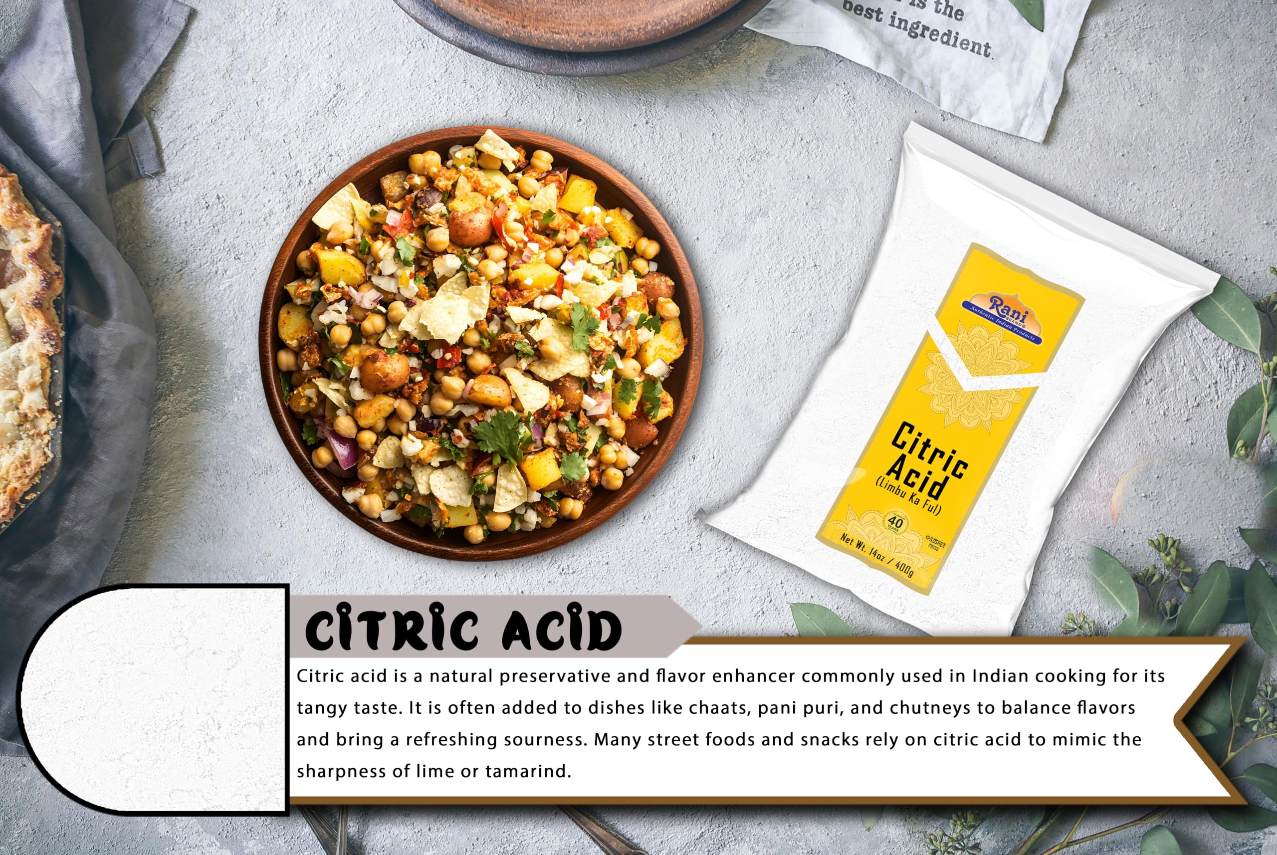 Rani Citric Acid Powder, Food Grade (Limbu Ka Ful) 14oz (400g) ~ Used for Cooking, Bath Bombs, Cleaning | Gluten Friendly | Indian Origin100g) ~ Used for Cooking, Bath Bombs, Cleaning | Gluten Friendly | Indian Origin - Image 6