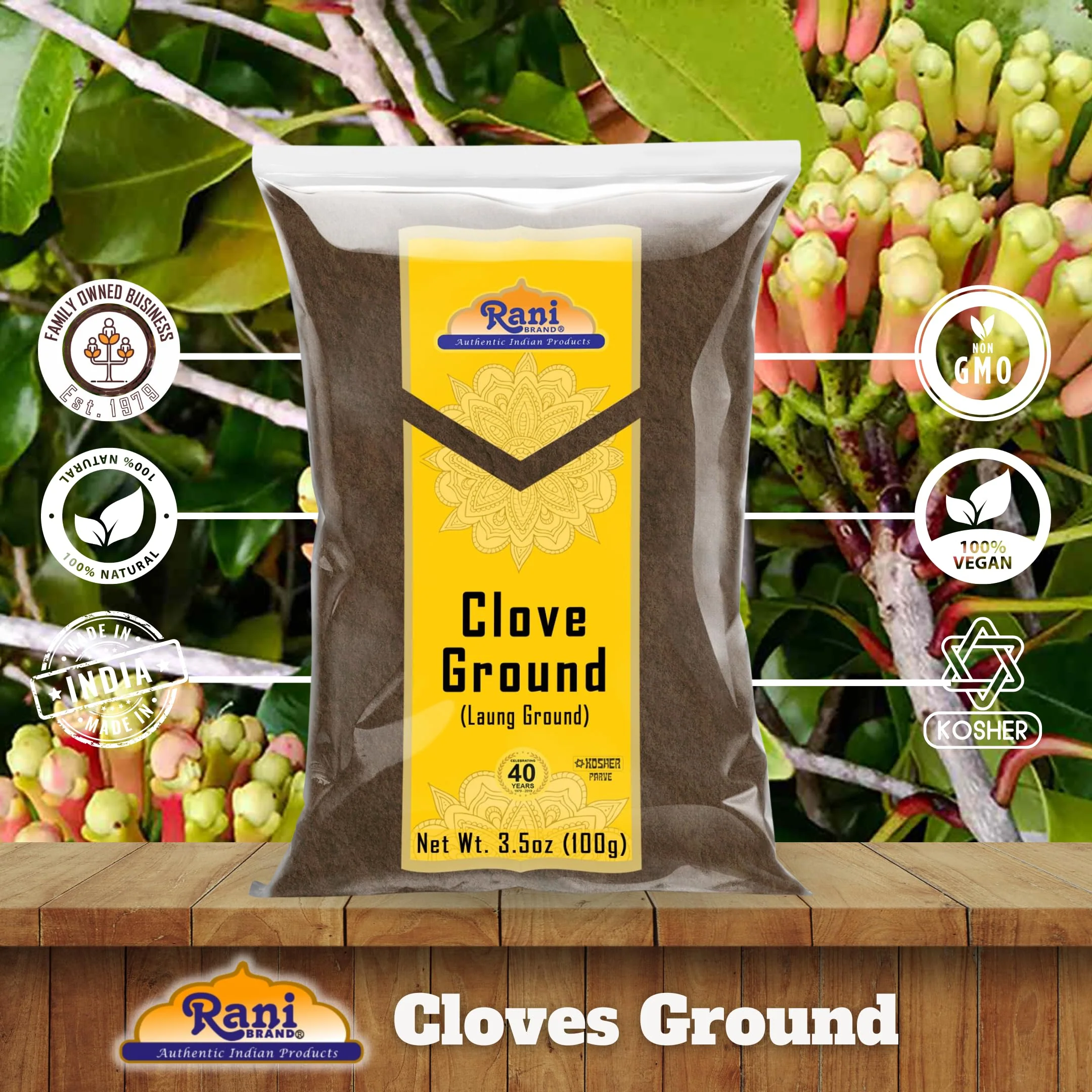 Rani Cloves Powder (Laung) Indian Spice 3.5oz (100g) ~ All Natural, Gluten Free Ingredients | NON-GMO | Kosher | Vegan | Indian Origin - Image 4