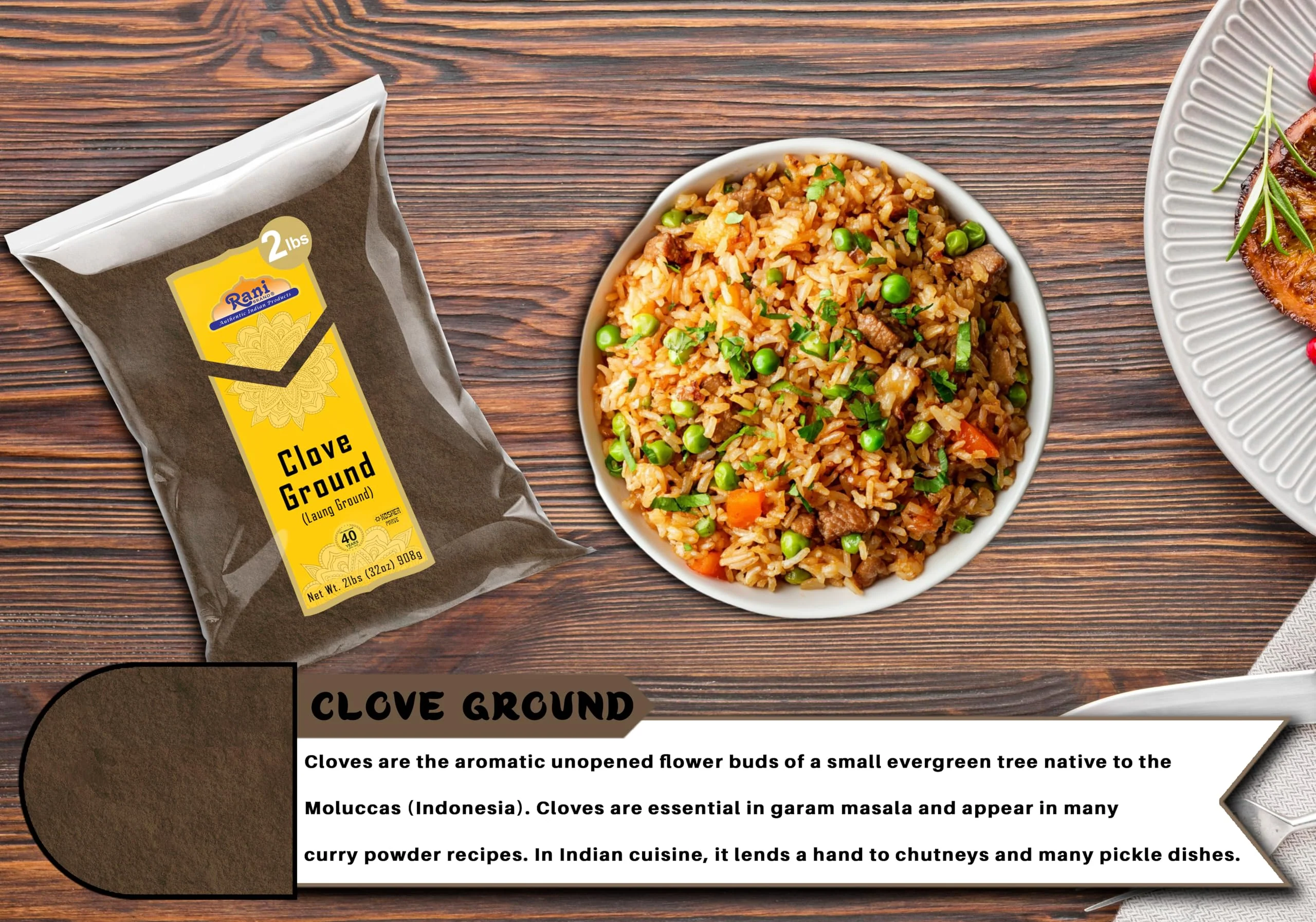 Rani Cloves Powder (Laung) Indian Spice 32oz (2lbs) 908g ~ All Natural, Gluten Friendly | Non-GMO | Kosher | Vegan | Indian Origin - Image 6