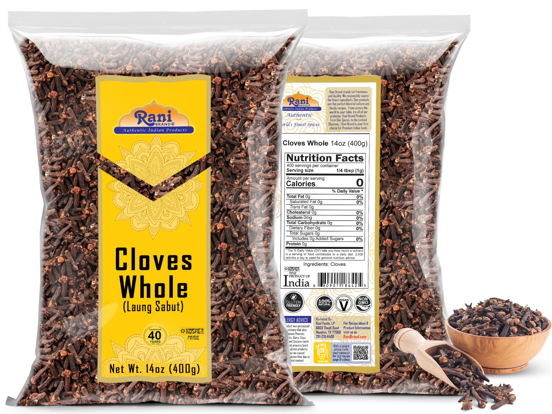 Rani Cloves Whole (Laung) 14oz (400g) Great for Food, Tea, Pomander Balls and Potpourri, Hand Selected, Spice ~ All Natural | NON-GMO | Kosher | Vegan - Image 6
