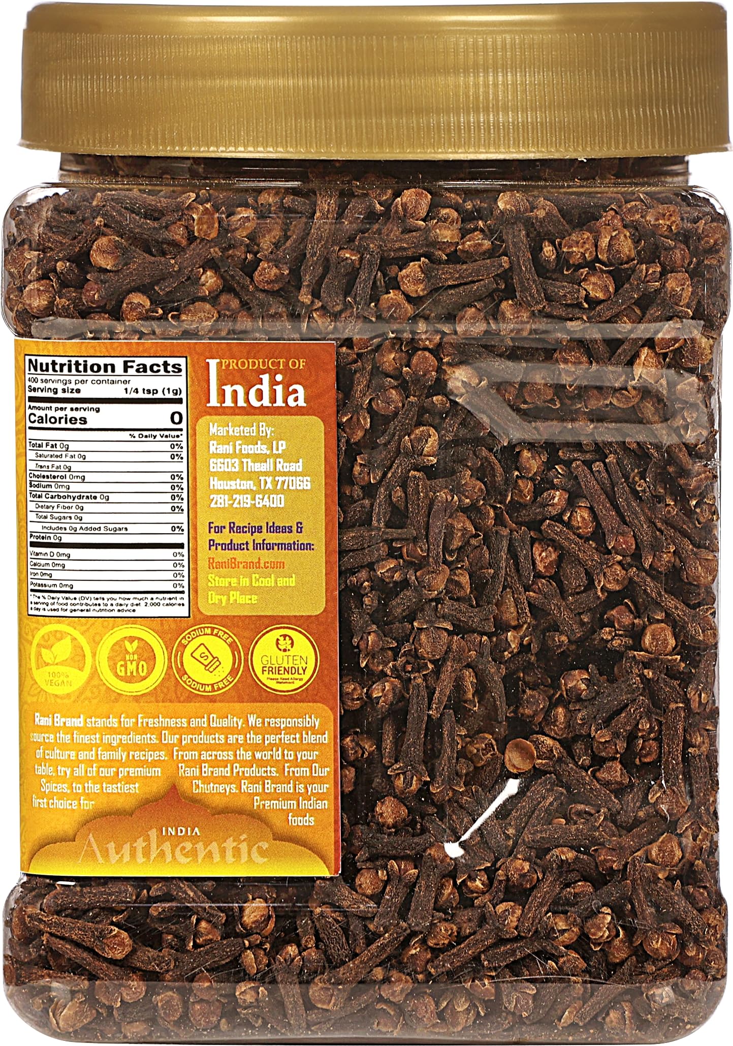 Rani Cloves Whole (Laung) 14oz (400g) Great for Food, Tea, Pomander Balls and Potpourri, Hand Selected, Spice, PET Jar ~ All Natural | NON-GMO | Kosher | Vegan - Image 6