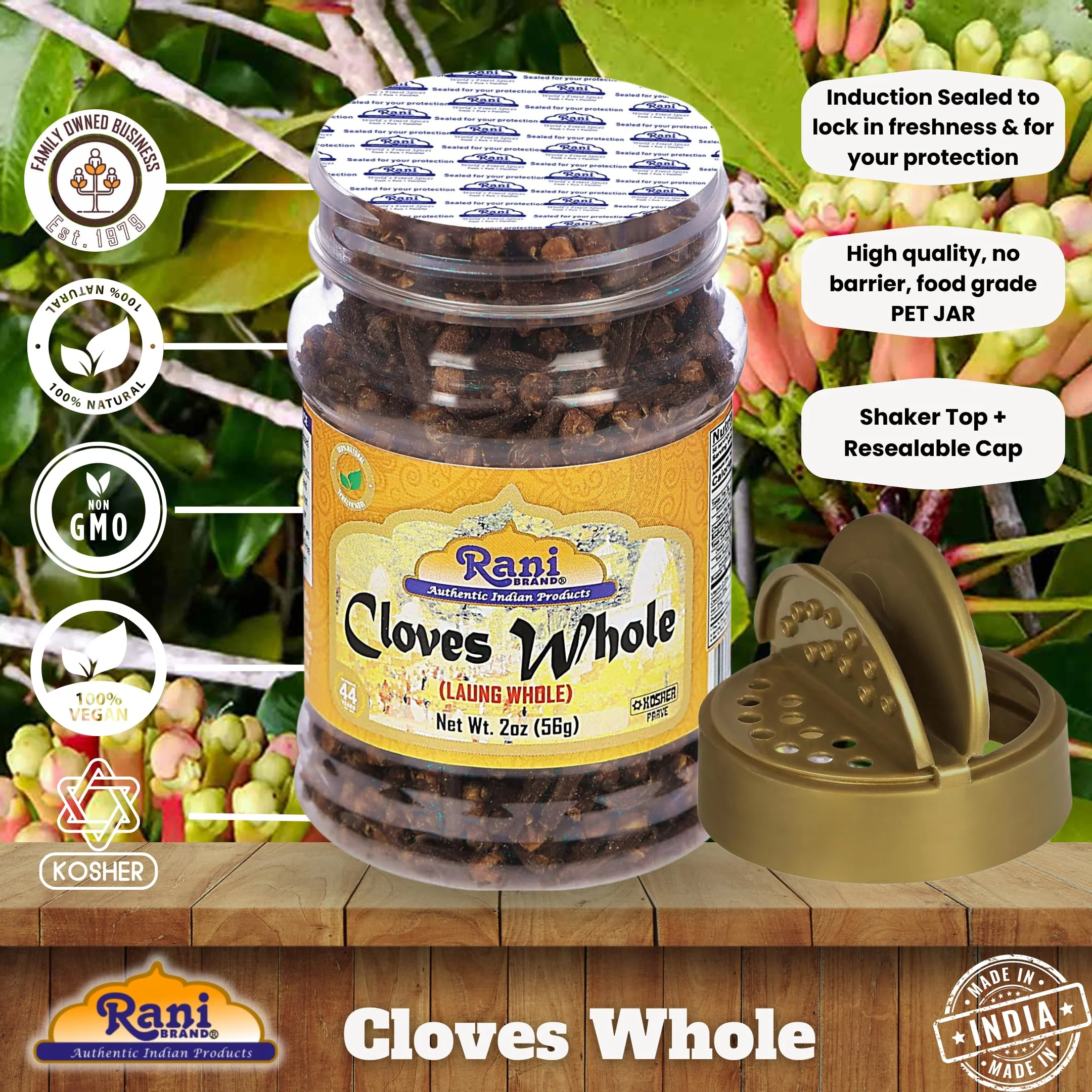 Rani Cloves Whole (Laung) 2oz (56g) Great for Food, Tea, Pomander Balls and Potpourri, Hand Selected, Spice, PET Jar ~ All Natural | NON-GMO | Kosher | Vegan - Image 4