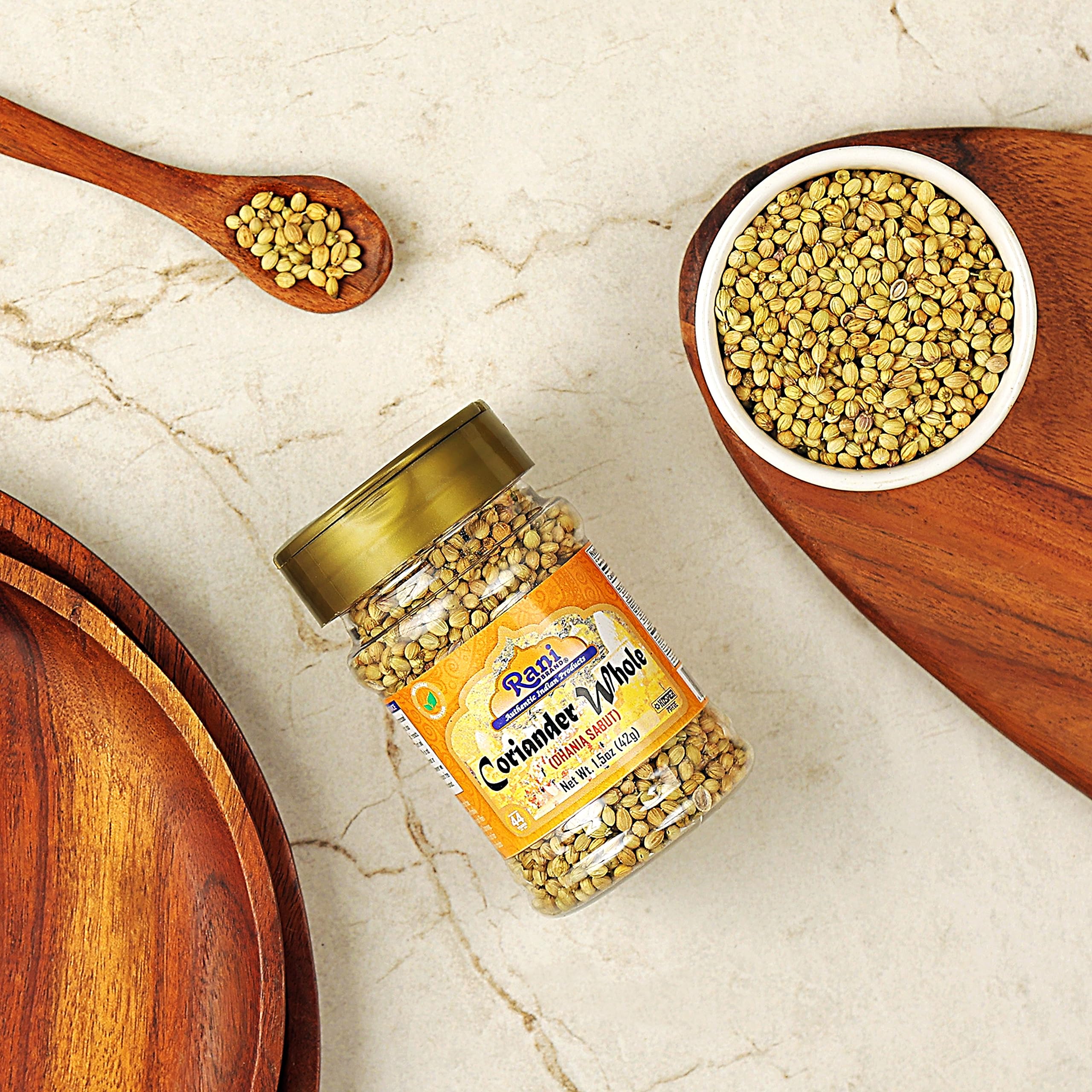 Rani Coriander (Dhania) Seeds Whole, Indian Spice 1.5oz (42g) PET Jar ~ All Natural | Gluten Friendly | NON-GMO | Vegan | Kosher | Indian Origin - Image 5