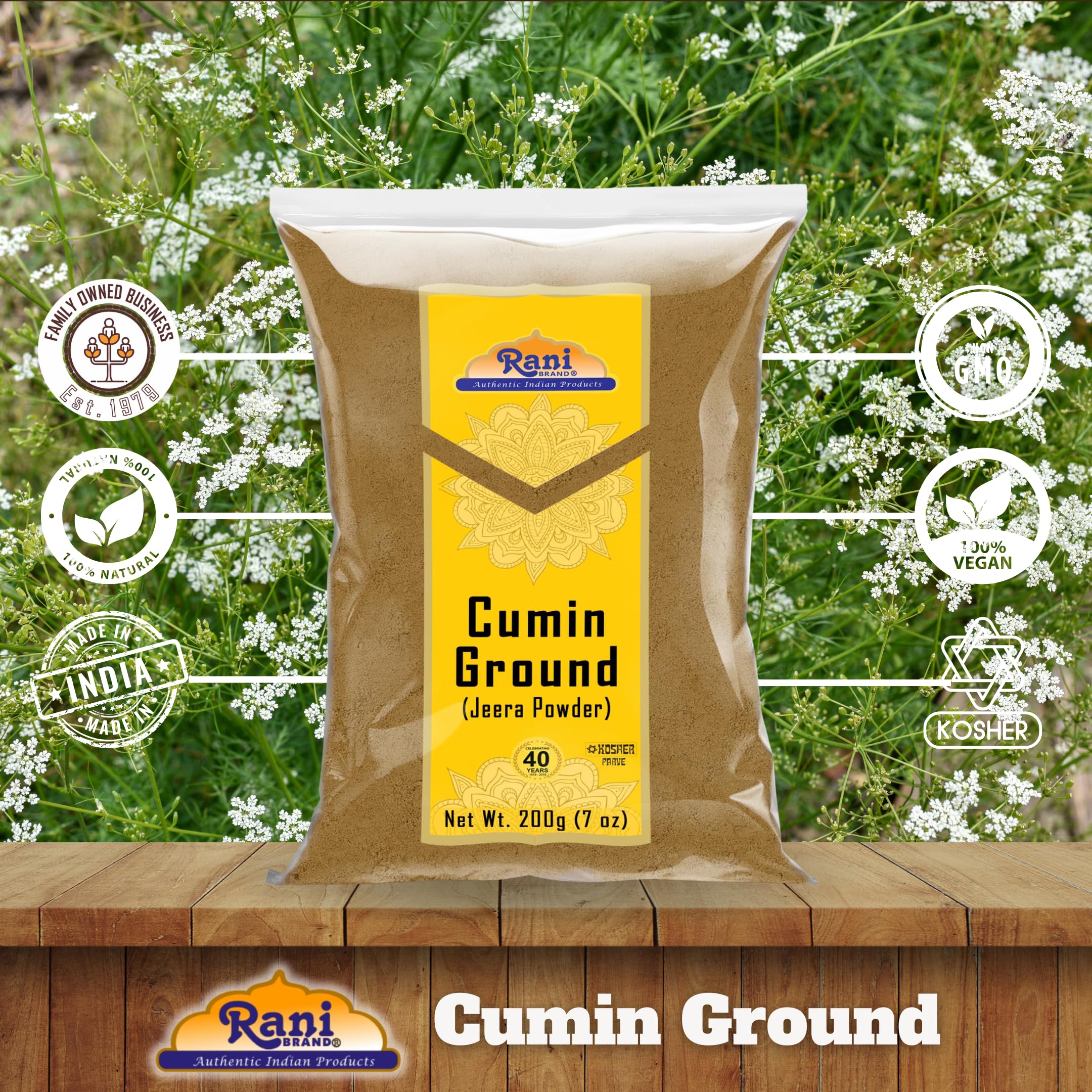 Rani Cumin (Jeera) Powder Spice 200g (7oz) ~ All Natural | Vegan | Gluten Friendly | NON-GMO | Kosher | Indian Origin - Image 4