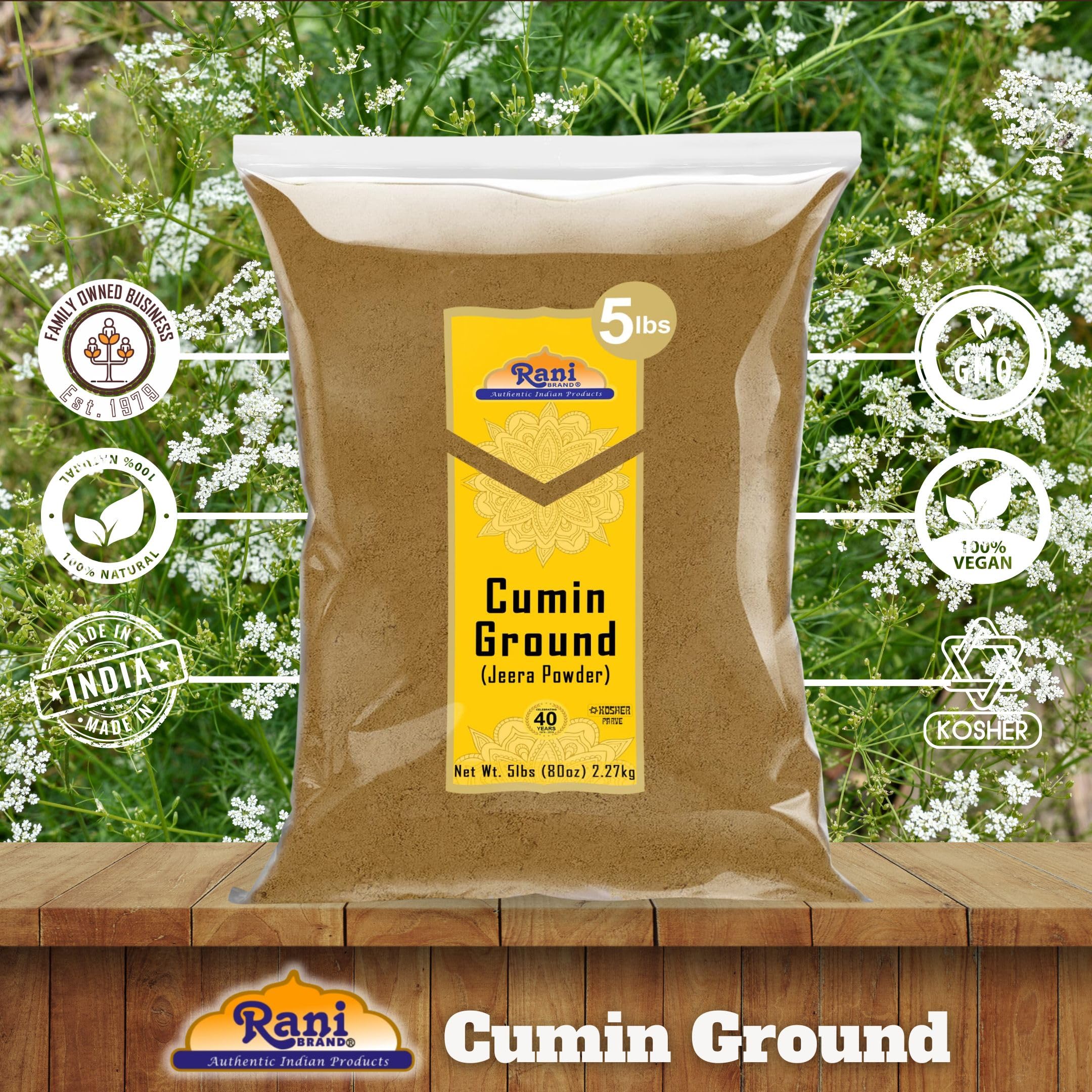Rani Cumin Powder Spice (Jeera), 80oz (5lbs) 2.27kg, Bulk ~ All Natural | Salt-Free | Vegan | No Colors | Gluten Friendly | NON-GMO | Kosher | Indian Origin - Image 4