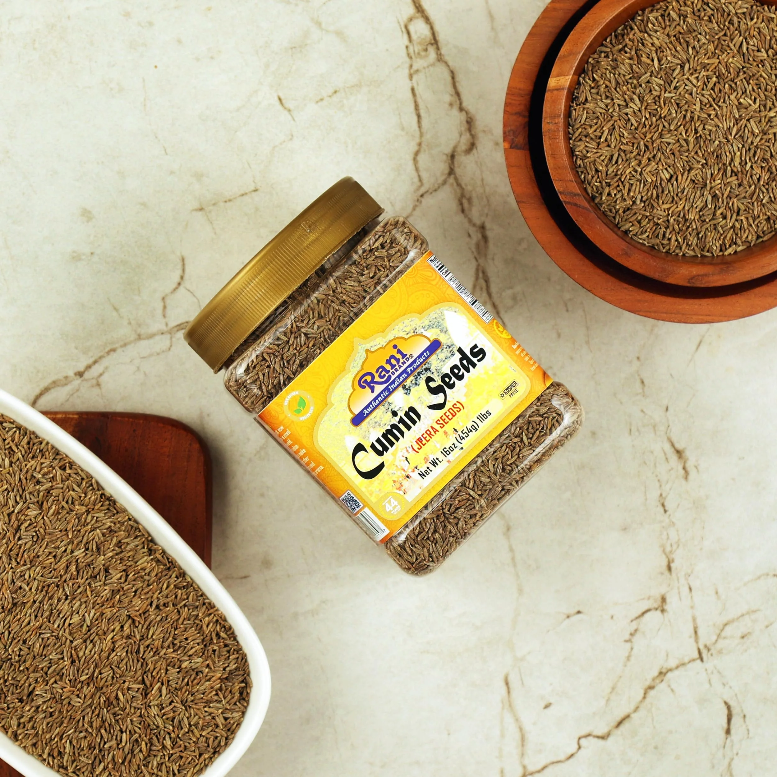 Rani Cumin Seeds Whole (Jeera) Spice 16oz (454g) 1lb PET Jar ~ All Natural | Gluten Friendly | NON-GMO | Vegan | Kosher | Indian Origin - Image 5
