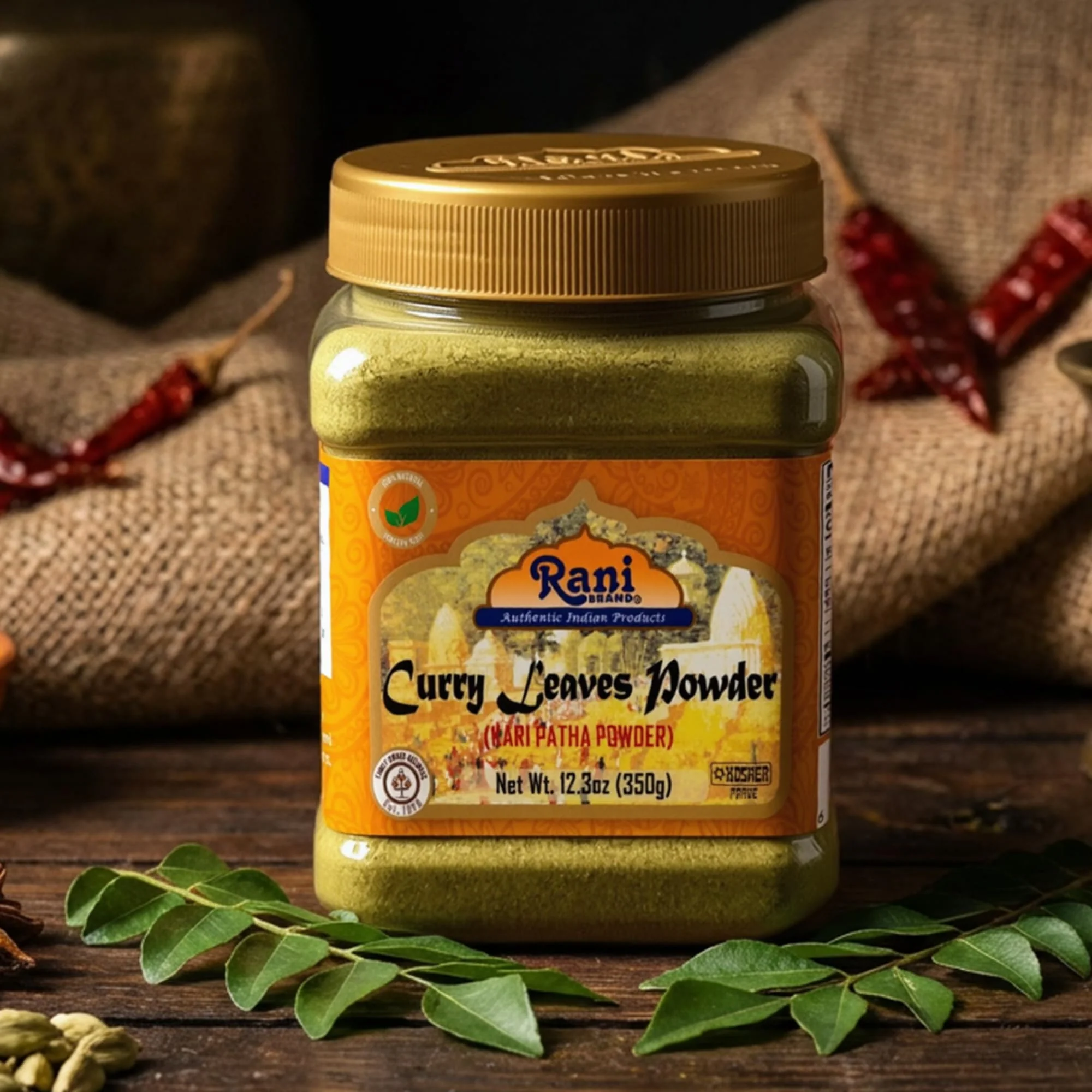 Rani Curry Leaves Powder (Kari Neem Patha) Indian Spice 12.3oz (350g) PET Jar ~ All Natural | Vegan | Gluten Friendly | NON-GMO | Indian Origin - Image 8