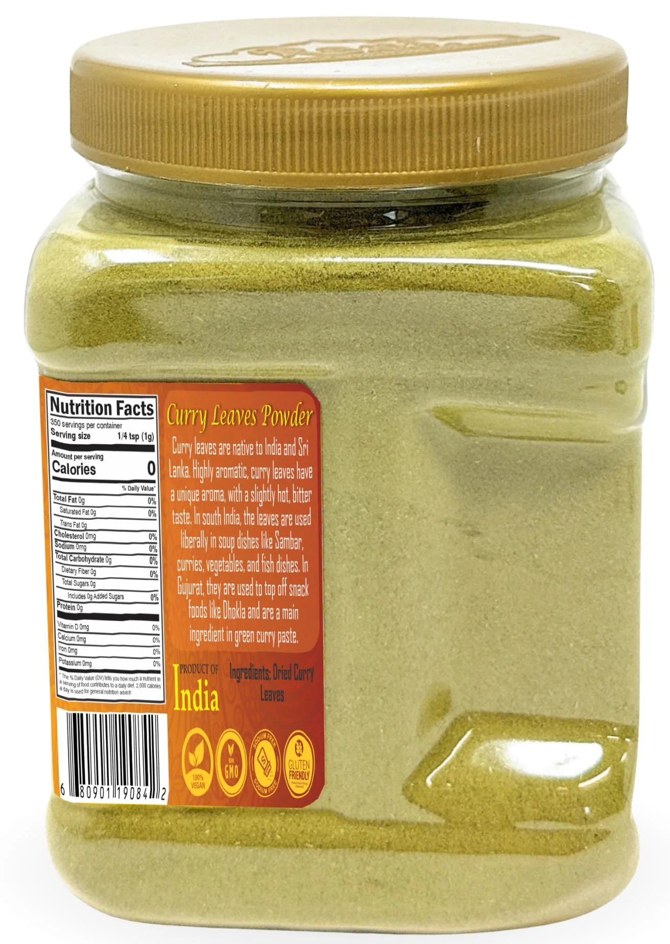 Rani Curry Leaves Powder (Kari Neem Patha) Indian Spice 12.3oz (350g) PET Jar ~ All Natural | Vegan | Gluten Friendly | NON-GMO | Indian Origin - Image 9