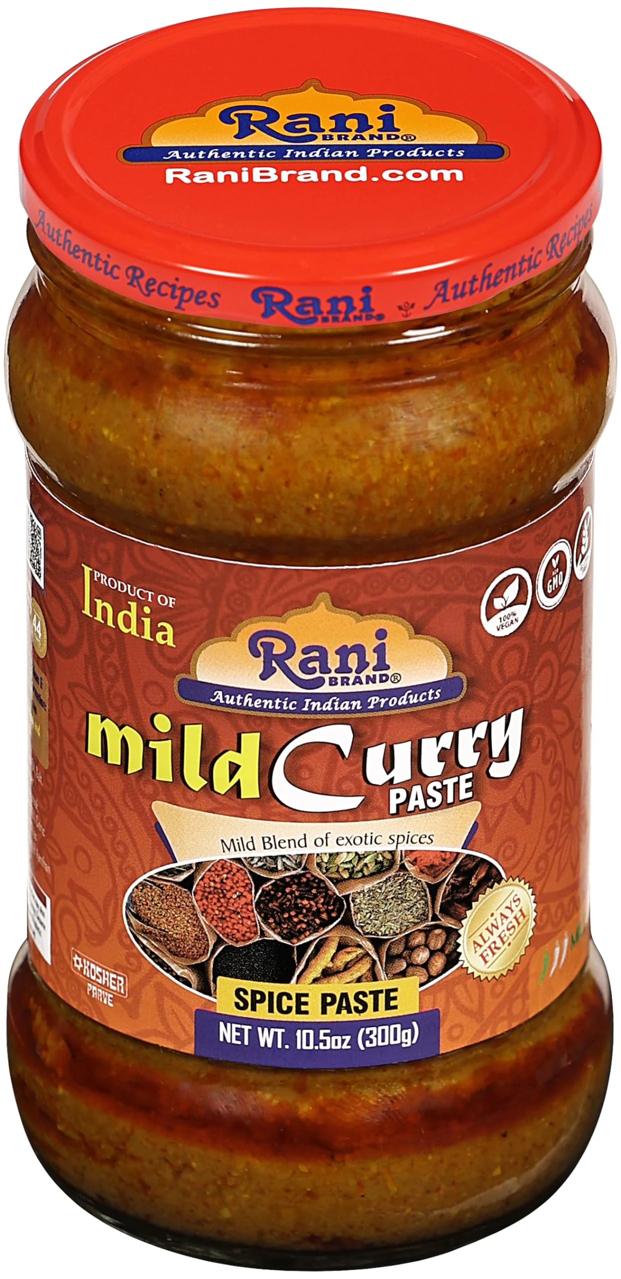 Rani Curry Paste MILD (Spice Paste) 10.5oz (300g) Glass Jar, Pack of 5+1 FREE~No Colors | All Natural | NON-GMO | Kosher | Vegan | Gluten Free | Indian Origin - Image 9