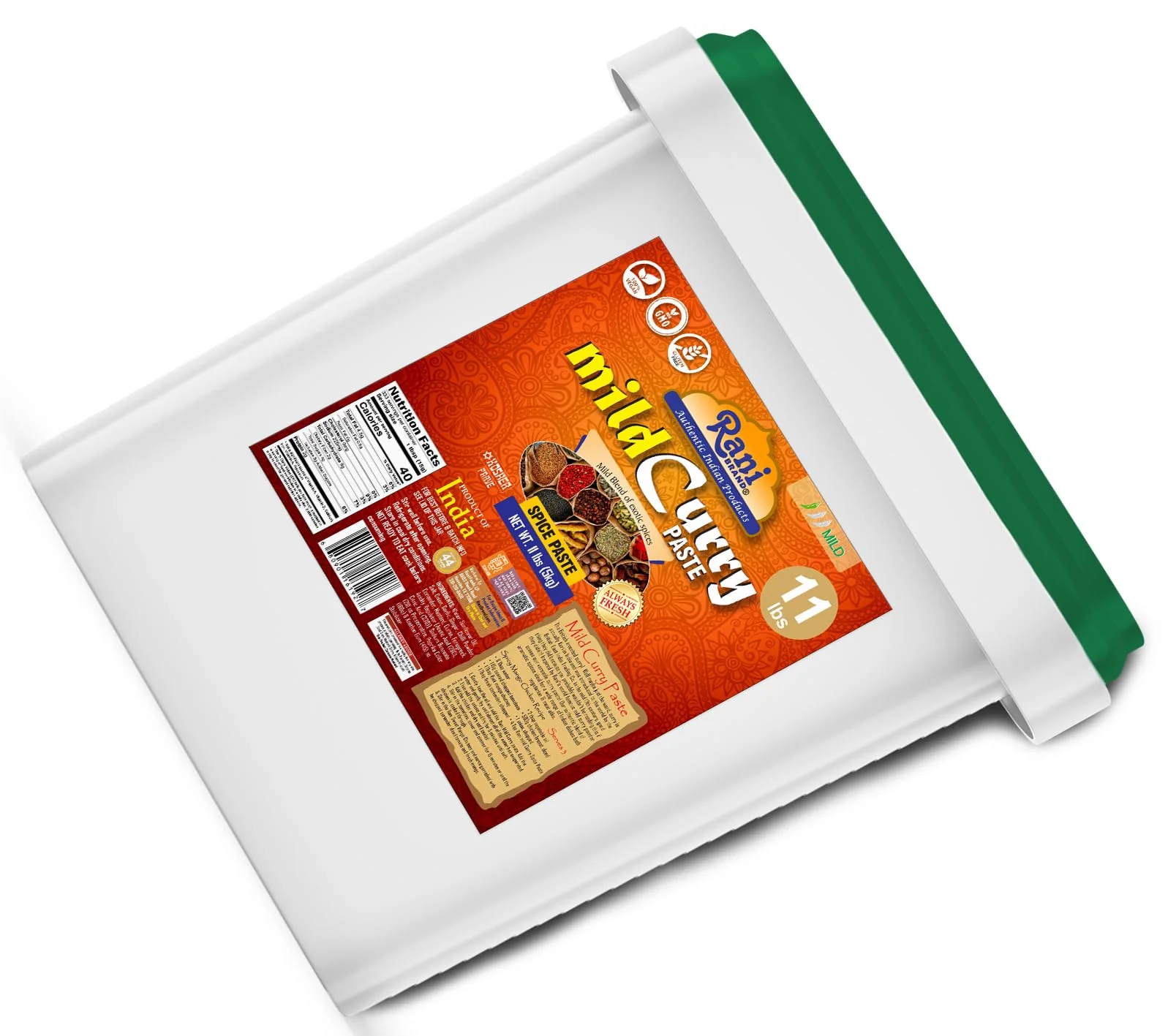Rani Curry Paste MILD (Spice Paste) 176oz (11lbs) 5kg Bulk ~ No Colors | All Natural | NON-GMO | Kosher | Vegan | Gluten Free | Indian Origin - Image 7