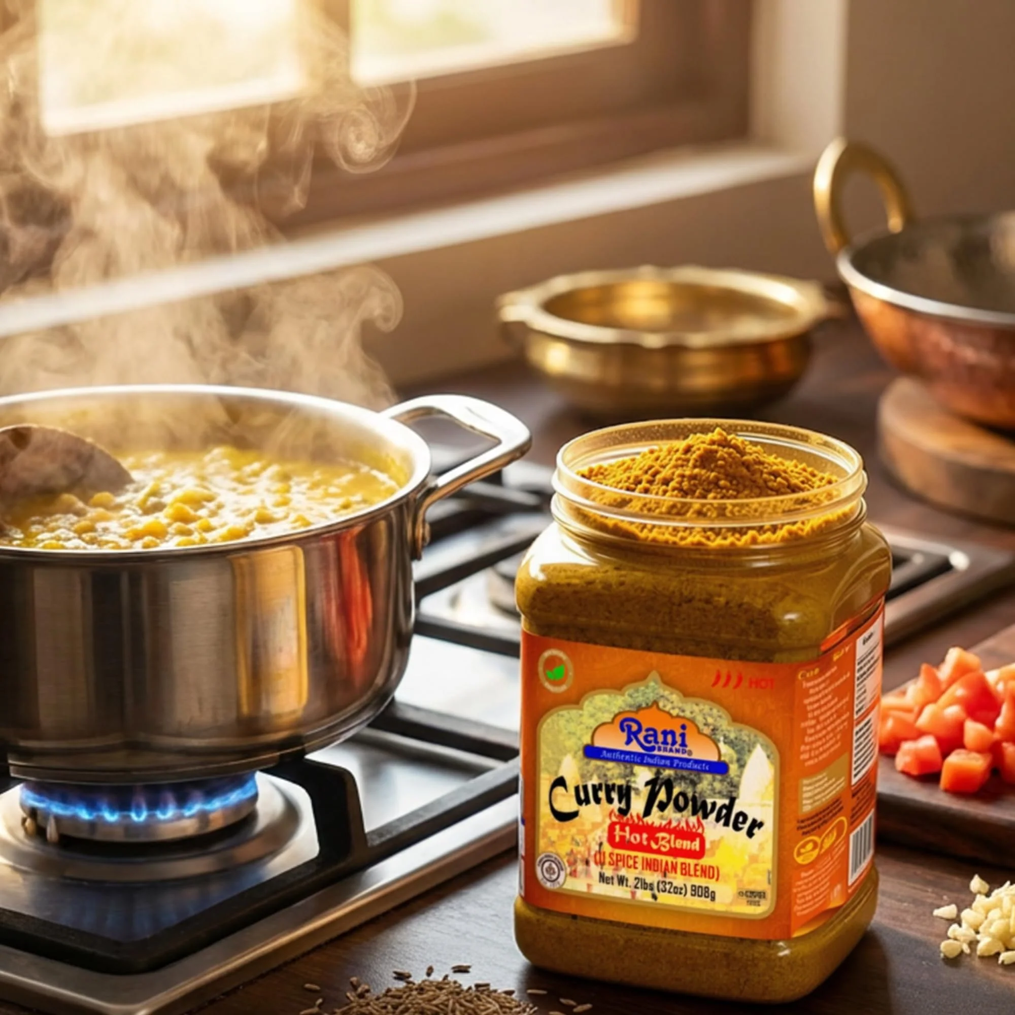 Rani Curry Powder Hot (11-Spice Authentic Indian Blend) 32oz (2lbs) 908g PET Jar ~ All Natural | Salt-Free | Vegan | No Colors | Kosher | Gluten Friendly - Image 4