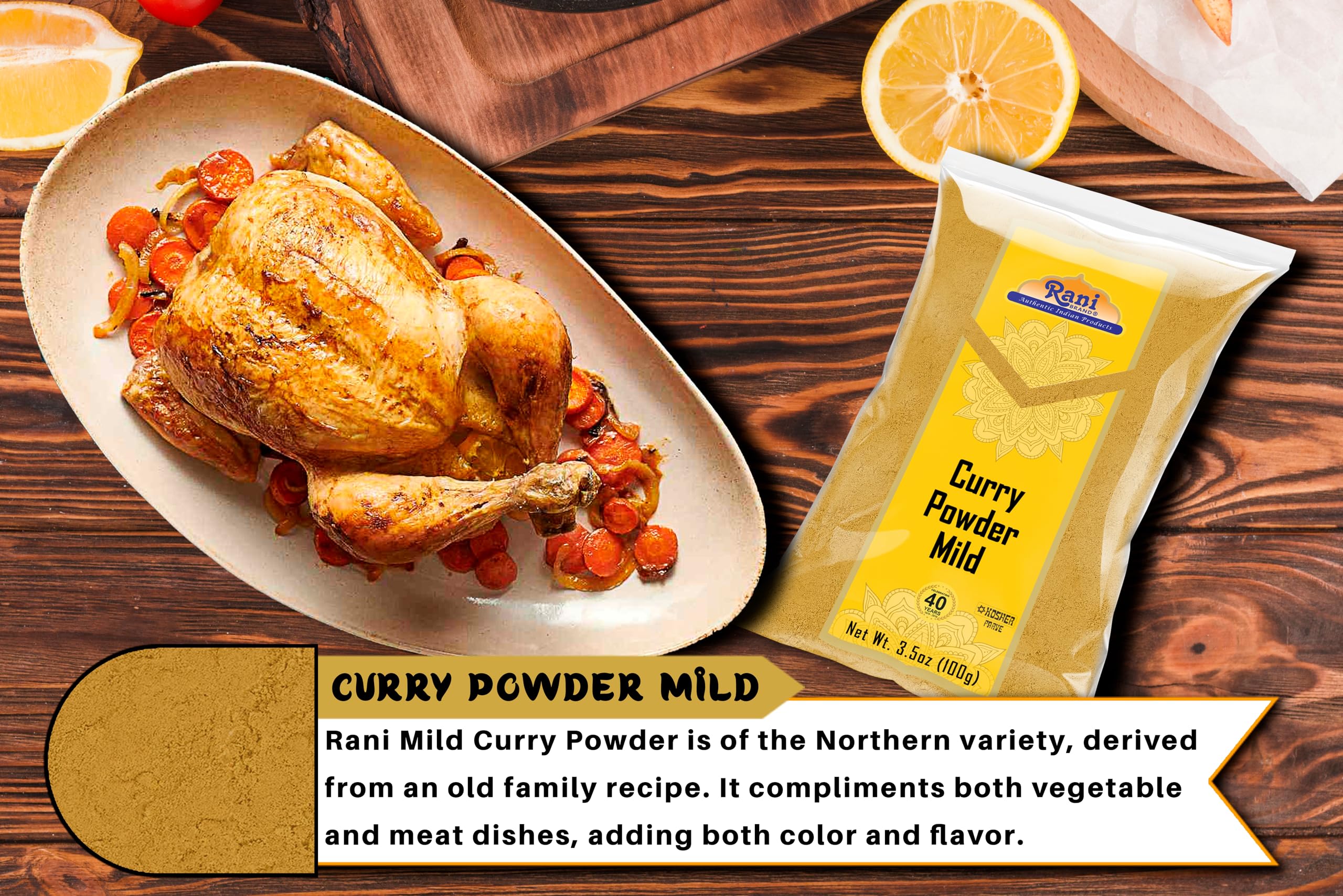 Rani Curry Powder Mild Natural 10-Spice Blend 100g (3.5oz) ~ Salt Free | Vegan | No Colors | Gluten Friendly | NON-GMO | Kosher | NO Chili or Peppers - Image 6