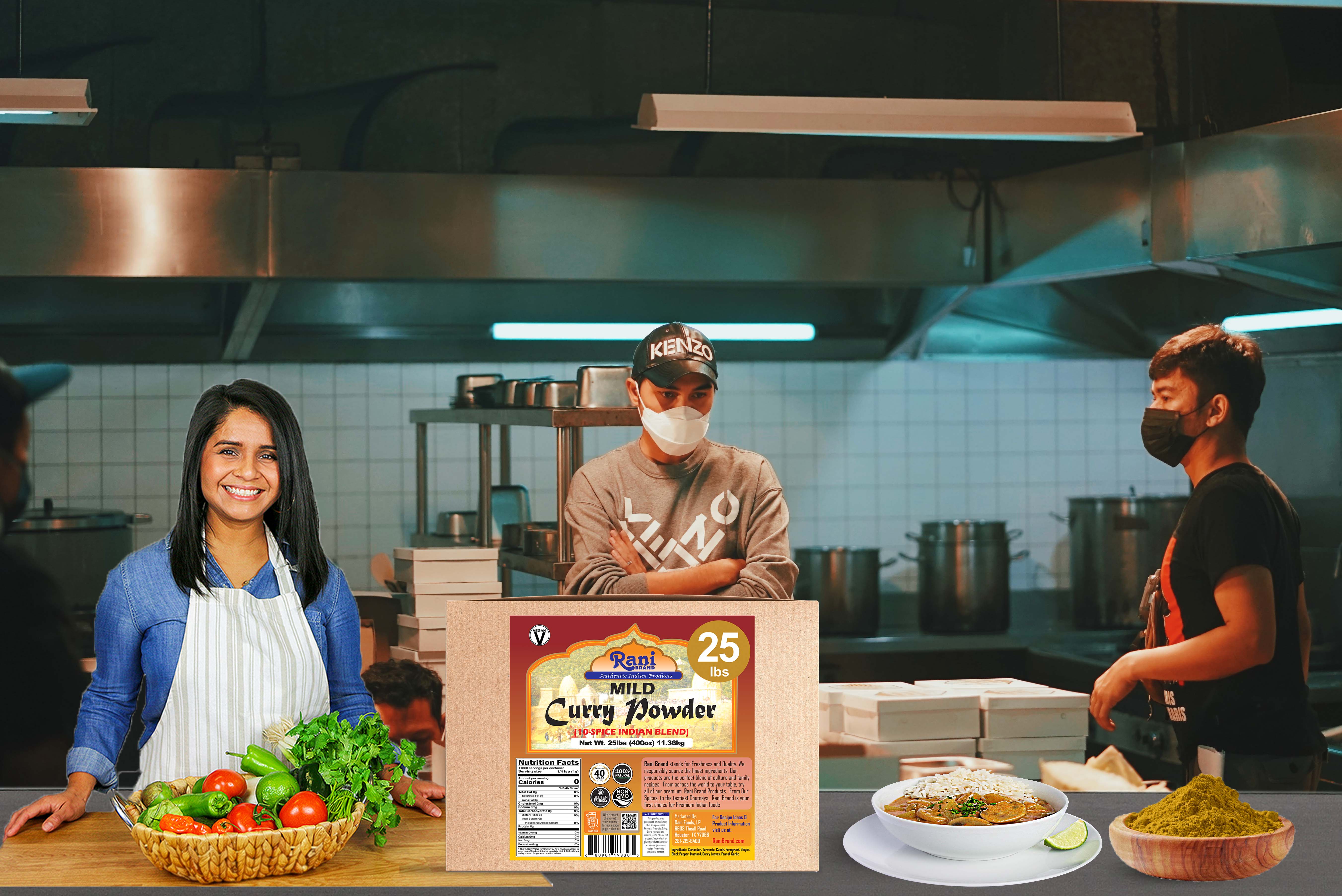 Rani Curry Powder Mild Natural 10-Spice Blend 400oz (25lbs) 11.36kg Bulk Box ~ Salt Free | NO Chili or Peppers | Vegan | No Colors | Gluten Friendly - Image 3