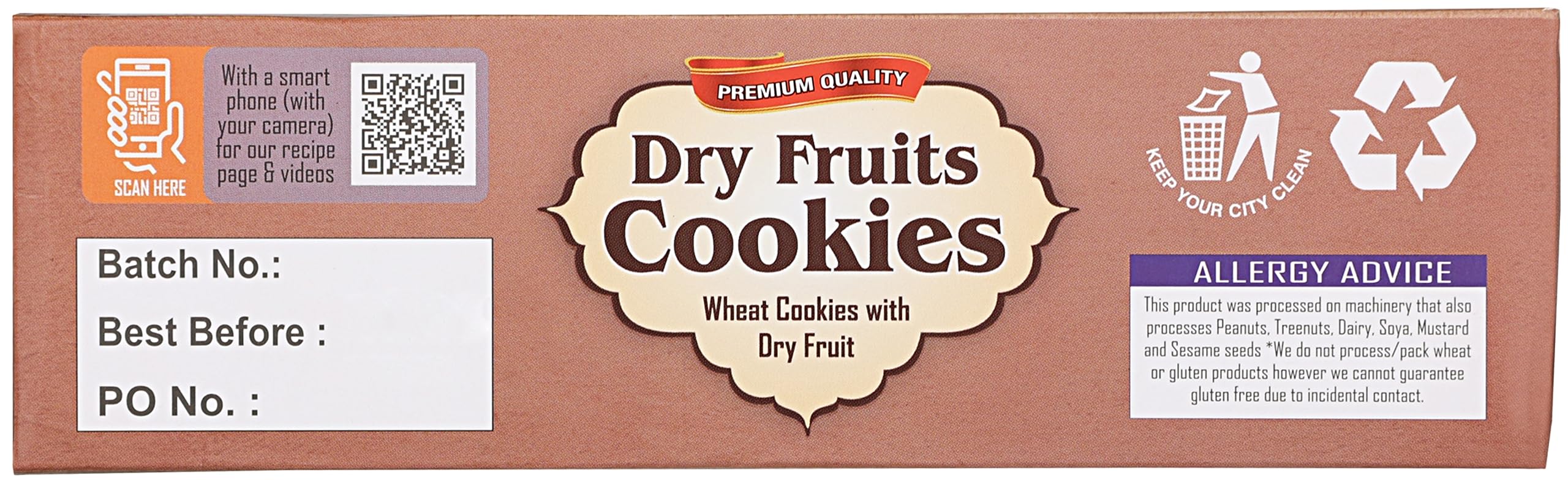 Rani Dry Fruits Cookies (Wheat Cookies with Dry Fruits) 14oz (400g) Pack of 3+1 FREE, Premium Quality Indian Cookies ~ All Natural | Vegan | Non-GMO | Indian Origin - Image 8