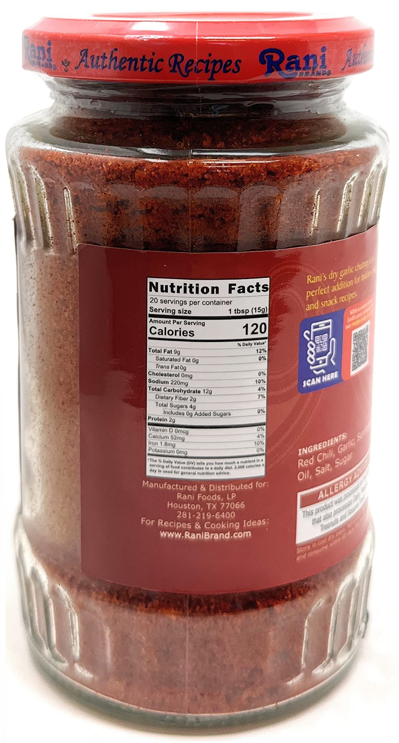 Rani Dry Garlic Chutney 10.5oz (300g) Glass Jar, Ready to Eat ~ All Natural | No Preservatives | Vegan | Gluten Free | NON-GMO | No Colors | Indian Origin - Image 2