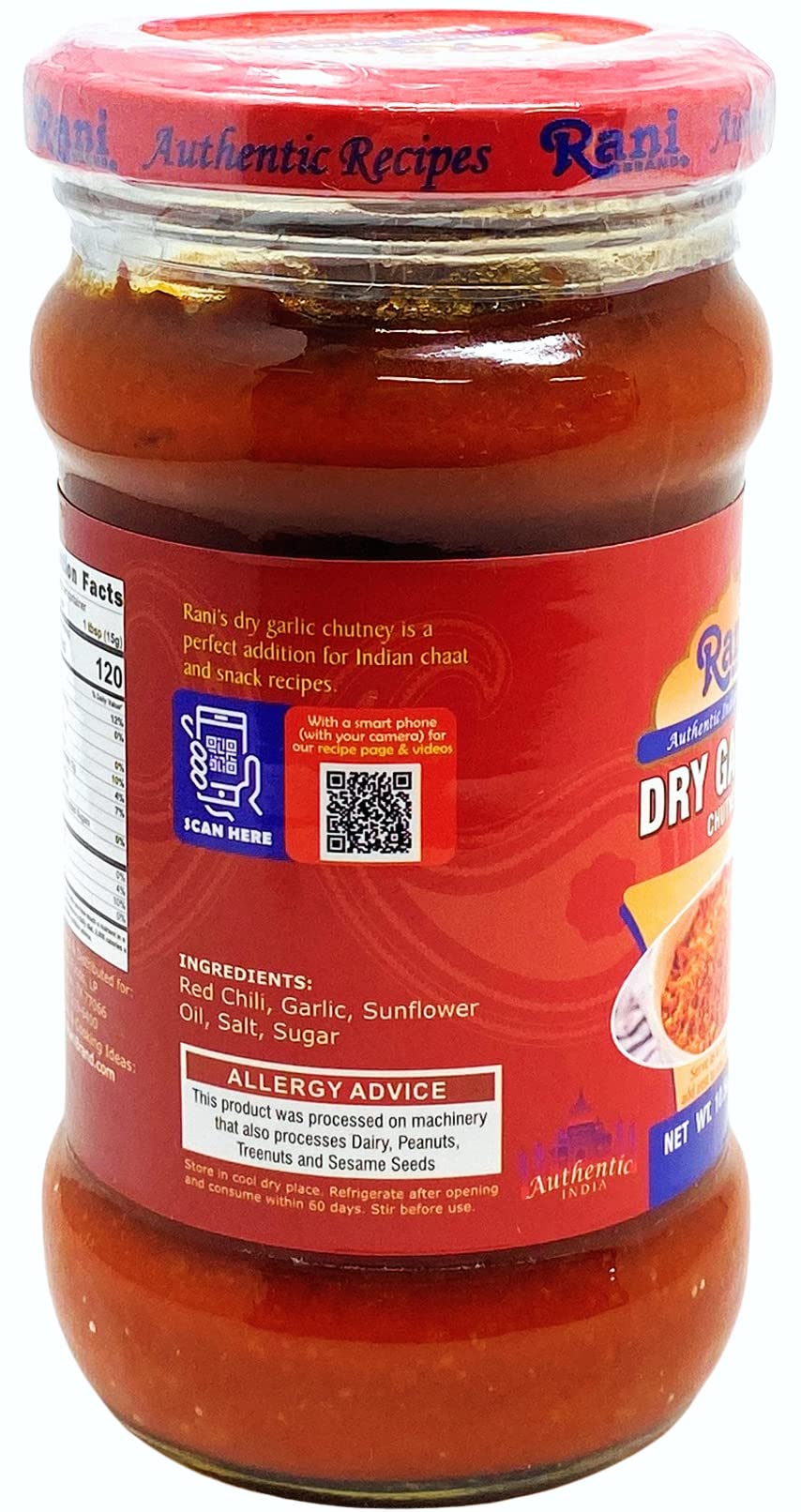 Rani Garlic Chutney 10.5oz (300g) Glass Jar, Ready to Eat ~ All Natural | No Preservatives | Vegan | Gluten Free | NON-GMO | No Colors - Image 3