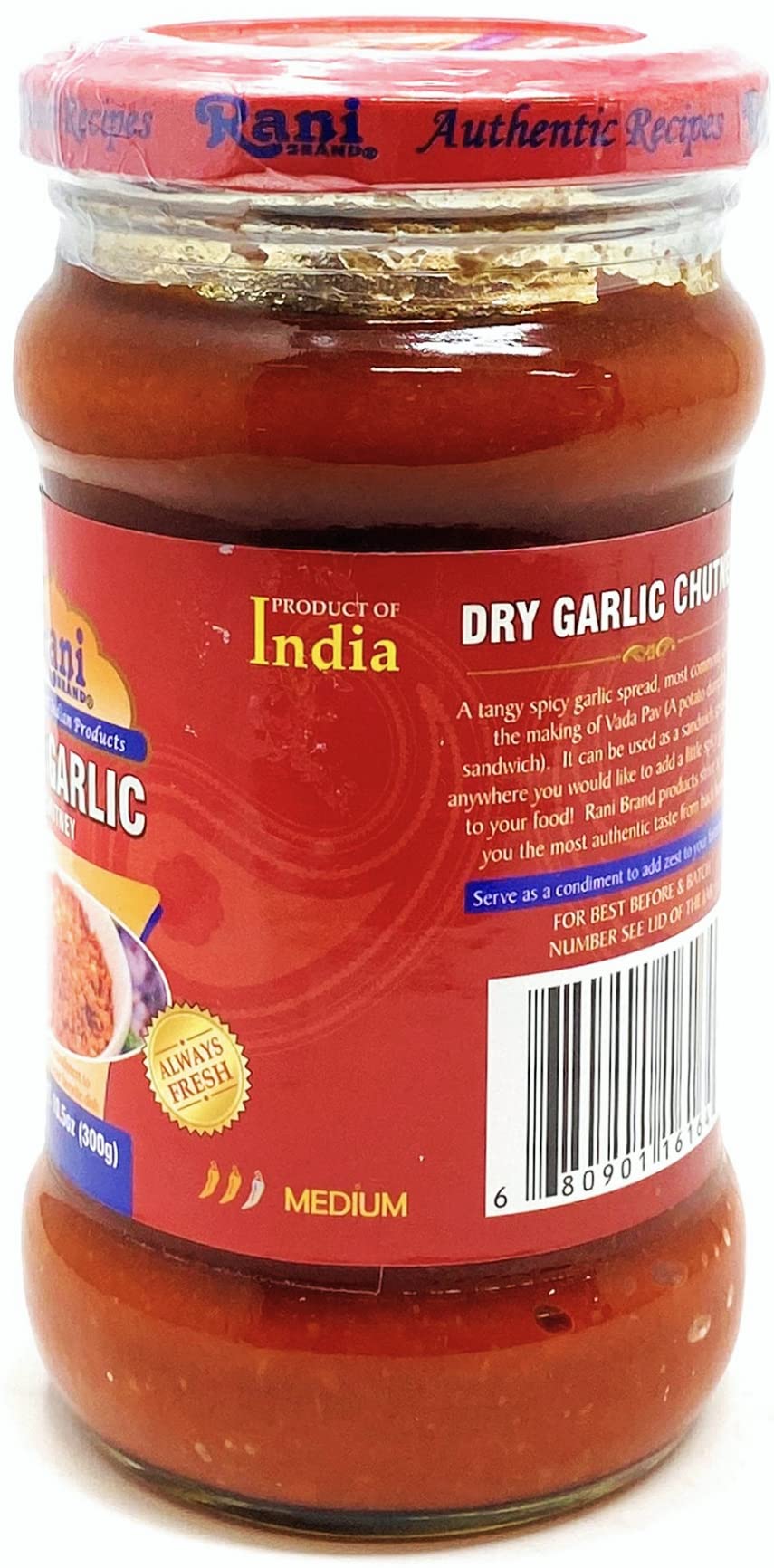 Rani Garlic Chutney 10.5oz (300g) Glass Jar, Ready to Eat ~ All Natural | No Preservatives | Vegan | Gluten Free | NON-GMO | No Colors - Image 5