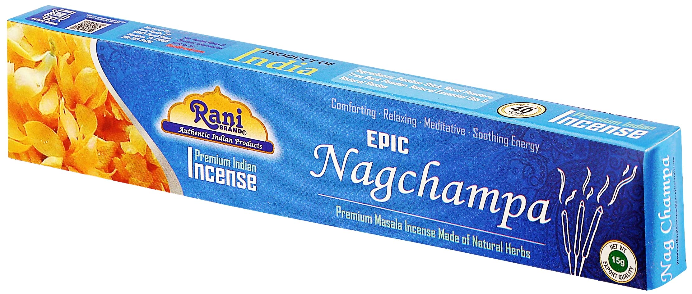 Rani Epic Nagchampa Incense (Premium Masala Incense Made of Natural Herbs) 15g x 10 Packets ~ Total of 100 Incense sticks | For Puja Purposes | Indian Origin - Image 8