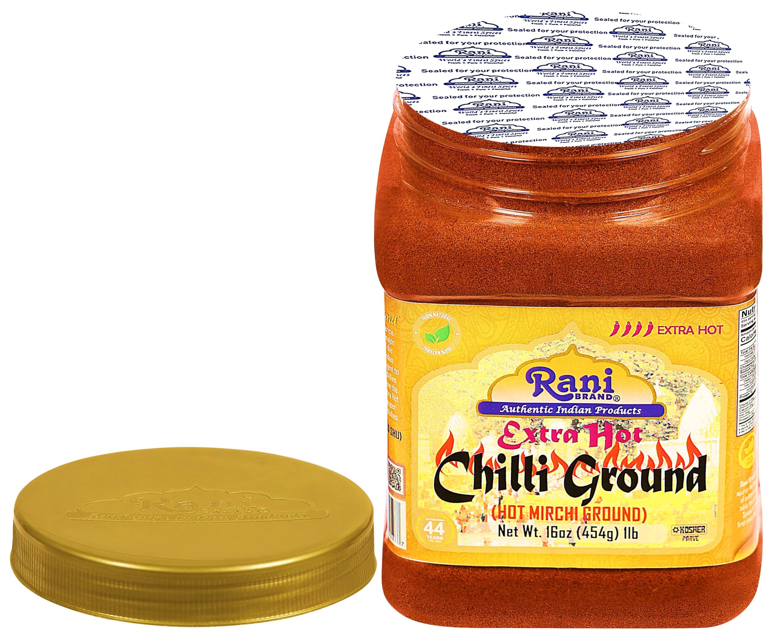 Rani Extra Hot Chilli Powder Indian Spice 16oz (1lb) 454g PET Jar, Pack of 6 ~ All Natural | No Color added | Gluten Friendly | Vegan | NON-GMO | Kosher | No Salt or fillers - Image 4