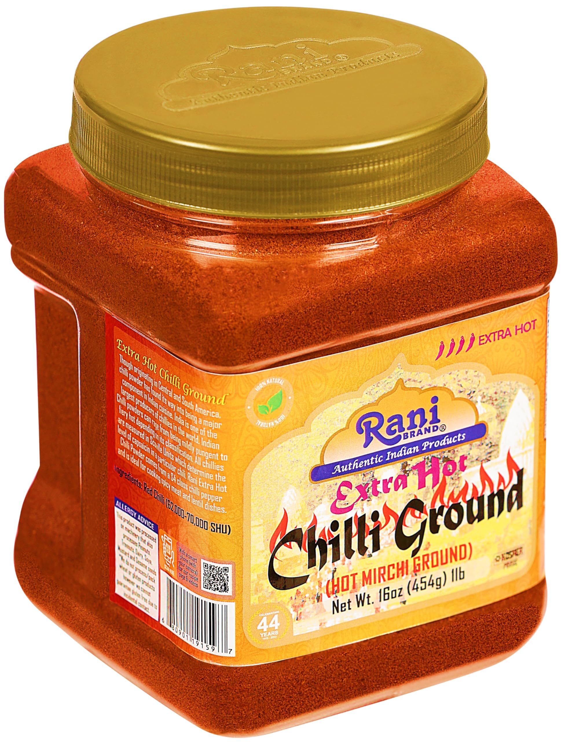 Rani Extra Hot Chilli Powder Indian Spice 16oz (1lb) 454g PET Jar, Pack of 6 ~ All Natural | No Color added | Gluten Friendly | Vegan | NON-GMO | Kosher | No Salt or fillers - Image 8