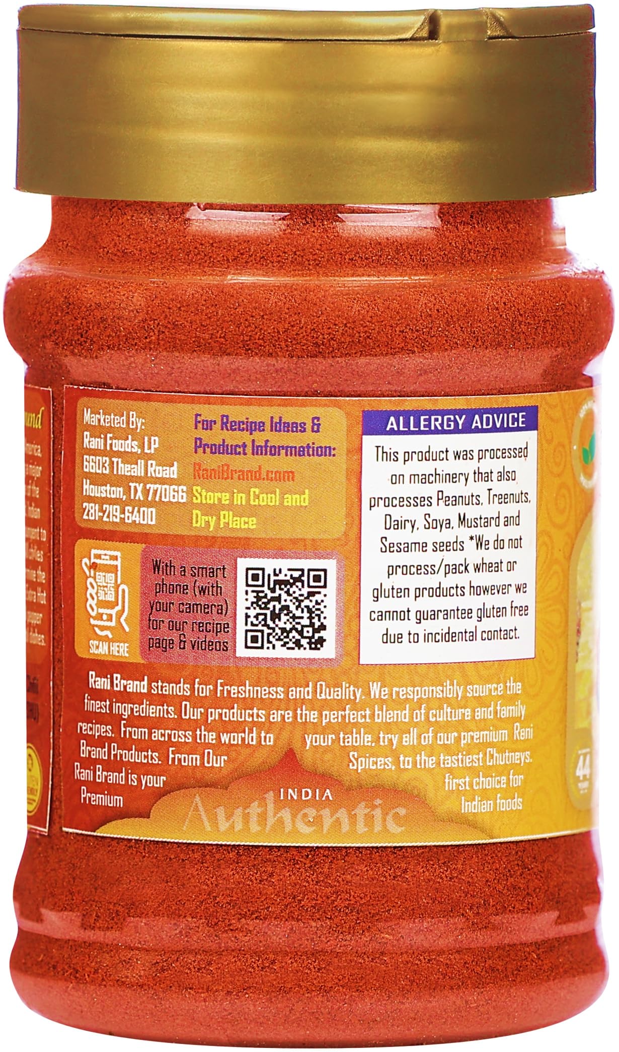 Rani Extra Hot Chilli Powder Indian Spice 3oz (85g) PET Jar ~ All Natural | Salt-Free | Vegan | No Colors | Gluten Friendly | NON-GMO | Kosher | Indian Origin - Image 3