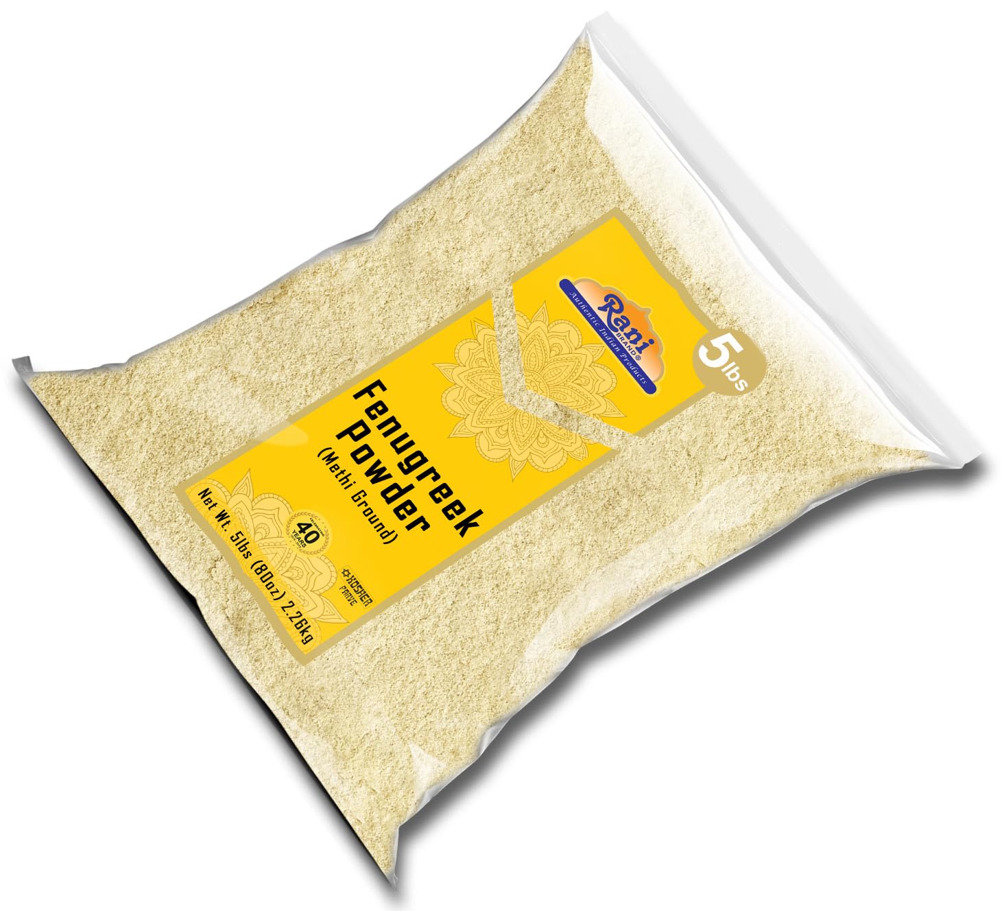 Rani Fenugreek (Methi) Seeds Ground Powder 80oz (5lbs) 2.27kg Trigonella foenum graecum ~ All Natural | Vegan | Gluten Friendly | Non-GMO | Kosher| Indian Origin, used in cooking & Ayurvedic spice - Image 5