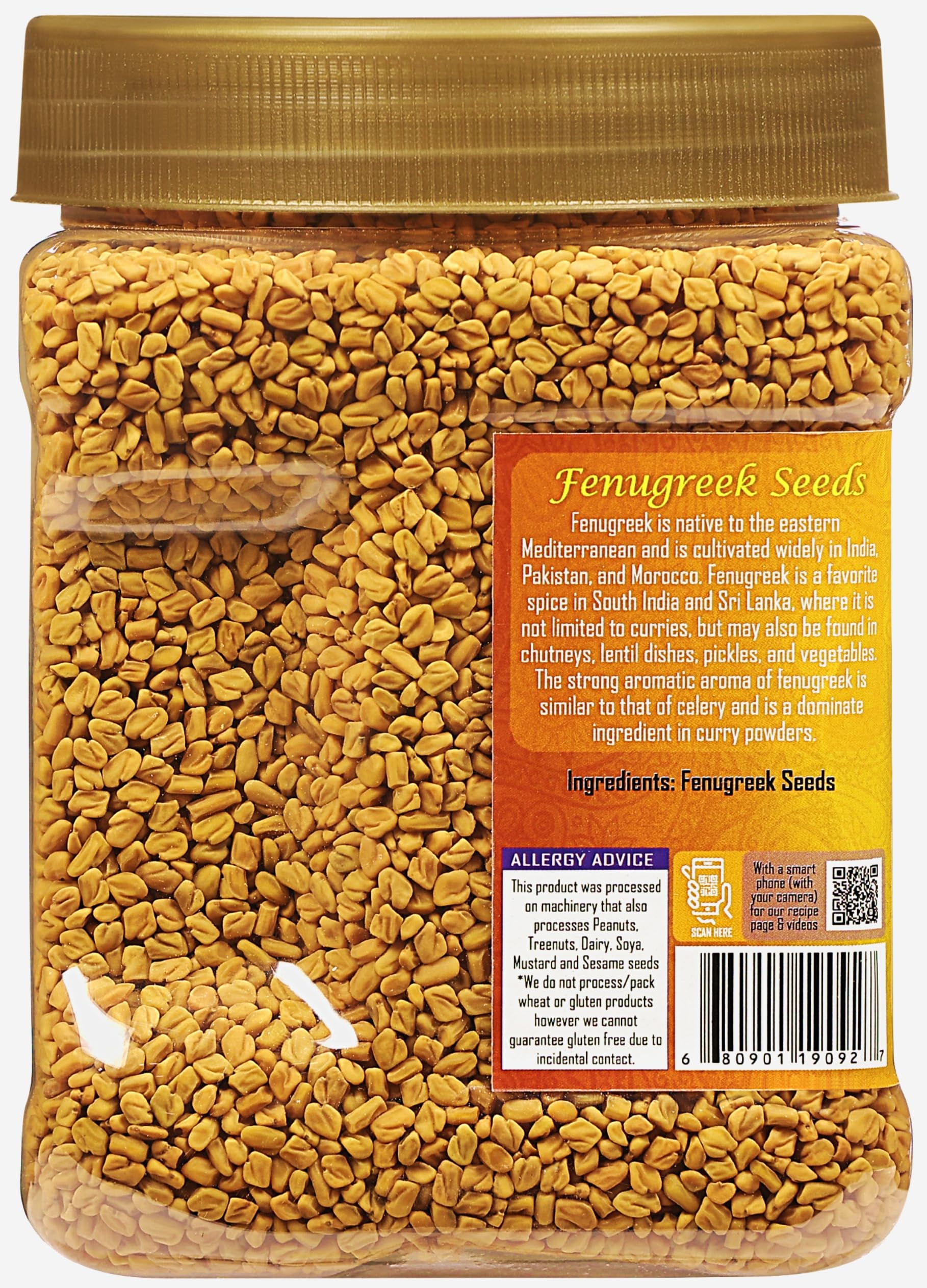 Rani Fenugreek (Methi) Seeds Whole 25oz (1.56lbs) 708g PET Jar, Trigonella foenum graecum ~ All Natural | Vegan | Gluten Friendly | Non-GMO | Kosher - Image 7