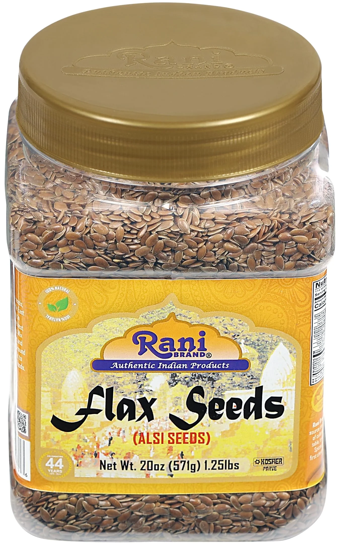 Rani Flax Seeds Whole Raw (Alsi, Linum usitatissimum) 20oz (567g) PET Jar | All Natural ~ Gluten Friendly | NON-GMO | Vegan | Kosher | Product of USA - Image 10