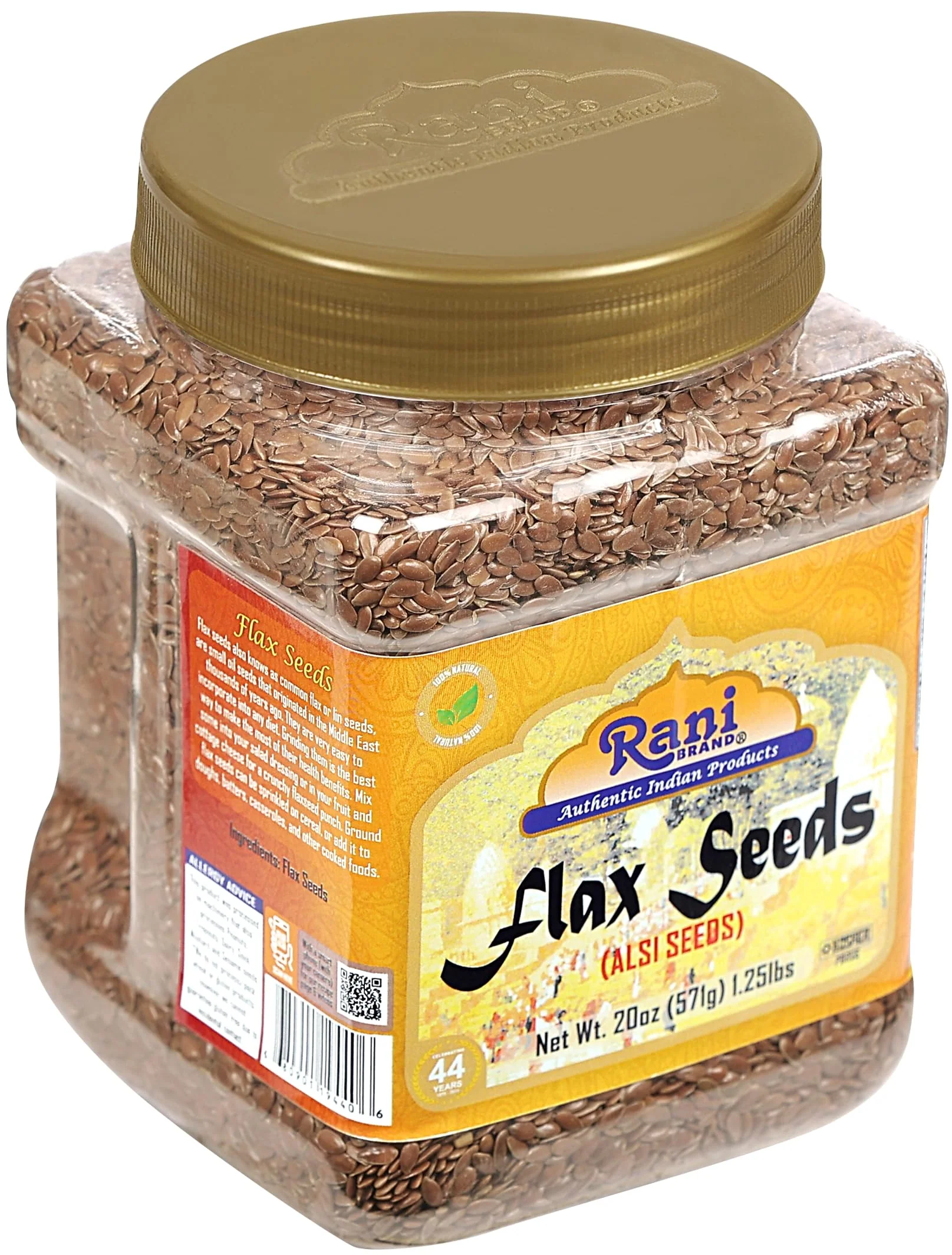 Rani Flax Seeds Whole Raw (Alsi, Linum usitatissimum) 20oz (567g) PET Jar | All Natural ~ Gluten Friendly | NON-GMO | Vegan | Kosher | Product of USA - Image 7