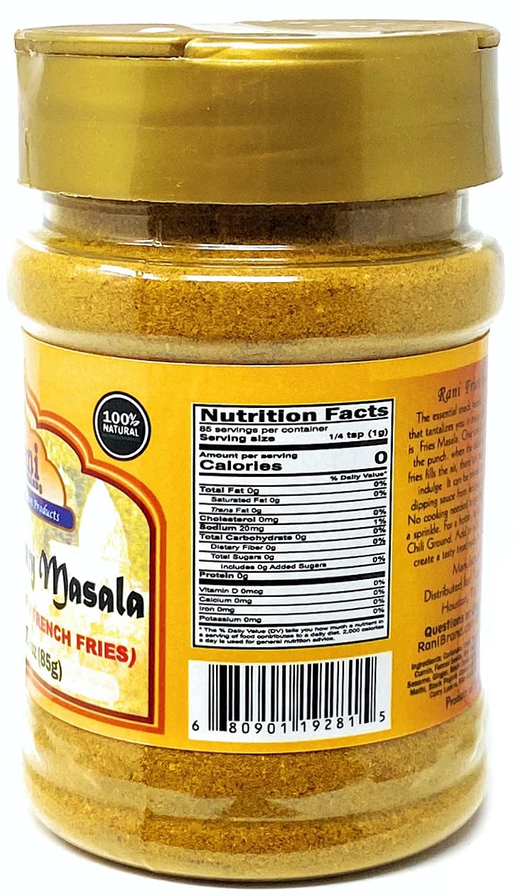 Rani French Fries Masala 3oz (85g) 21 Spice Blend, Shaker Top For Your Fries or Eggs ~ All Natural | Vegan | Gluten Friendly | NON-GMO | Indian Origin - Image 6