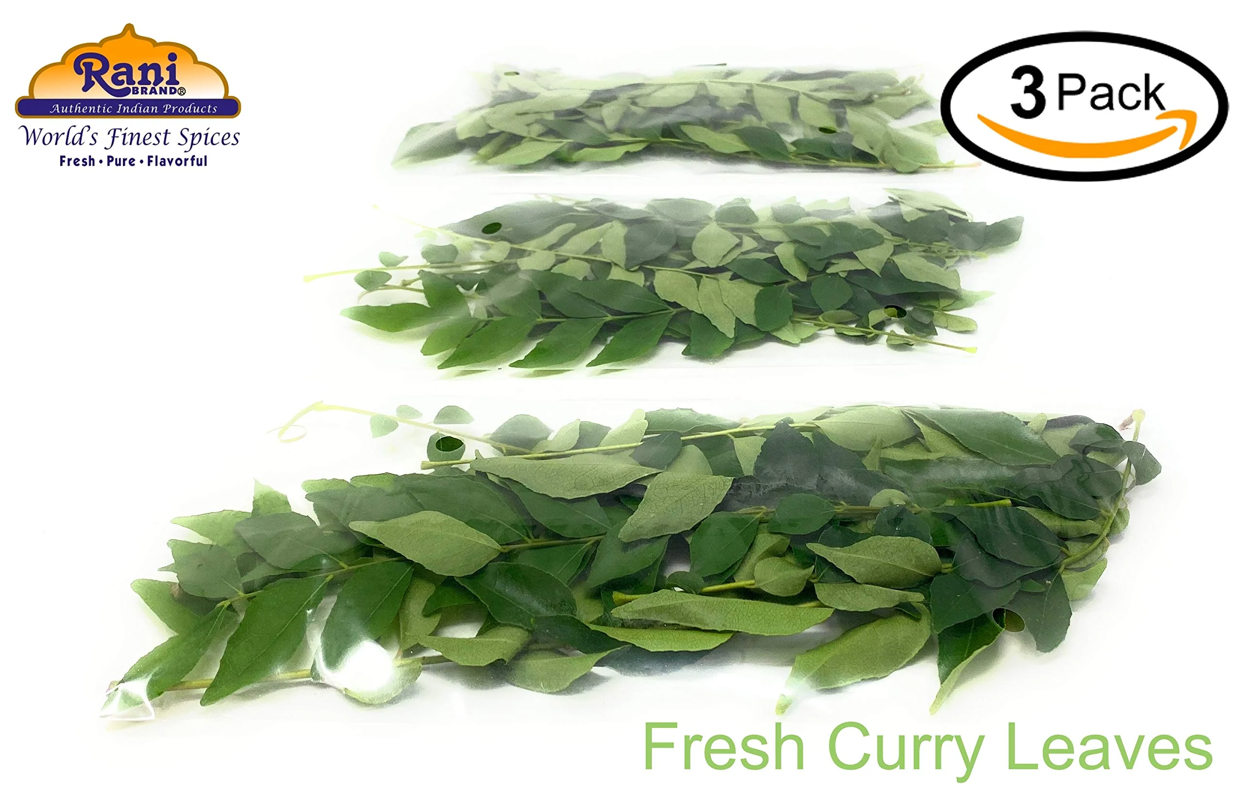 Rani Fresh Curry Leaves 3oz (Pack of 3 x 1oz) ~All Natural | Vegan | Gluten Friendly | NON-GMO - Image 3
