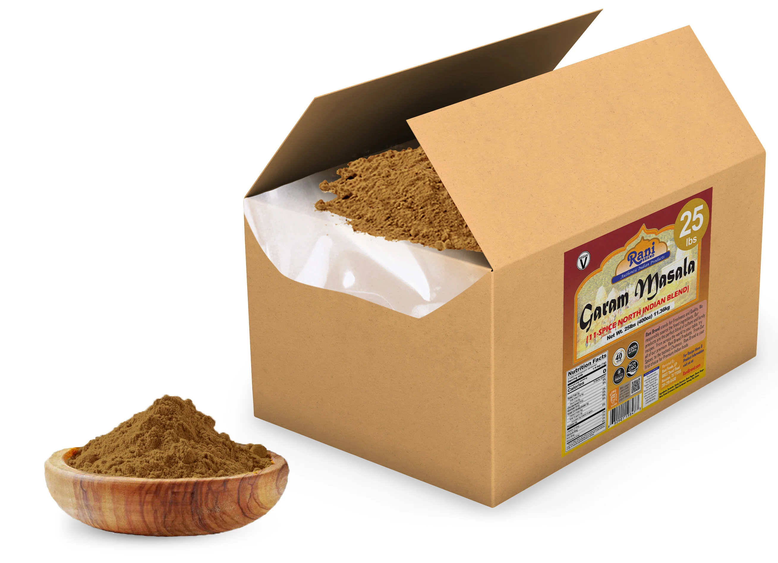 Rani Garam Masala Indian 11-Spice Blend 25lbs (400oz) 11.36kg, Bulk Box ~ All Natural, Salt-Free | Vegan | No Colors | Gluten Friendly | NON-GMO - Image 3