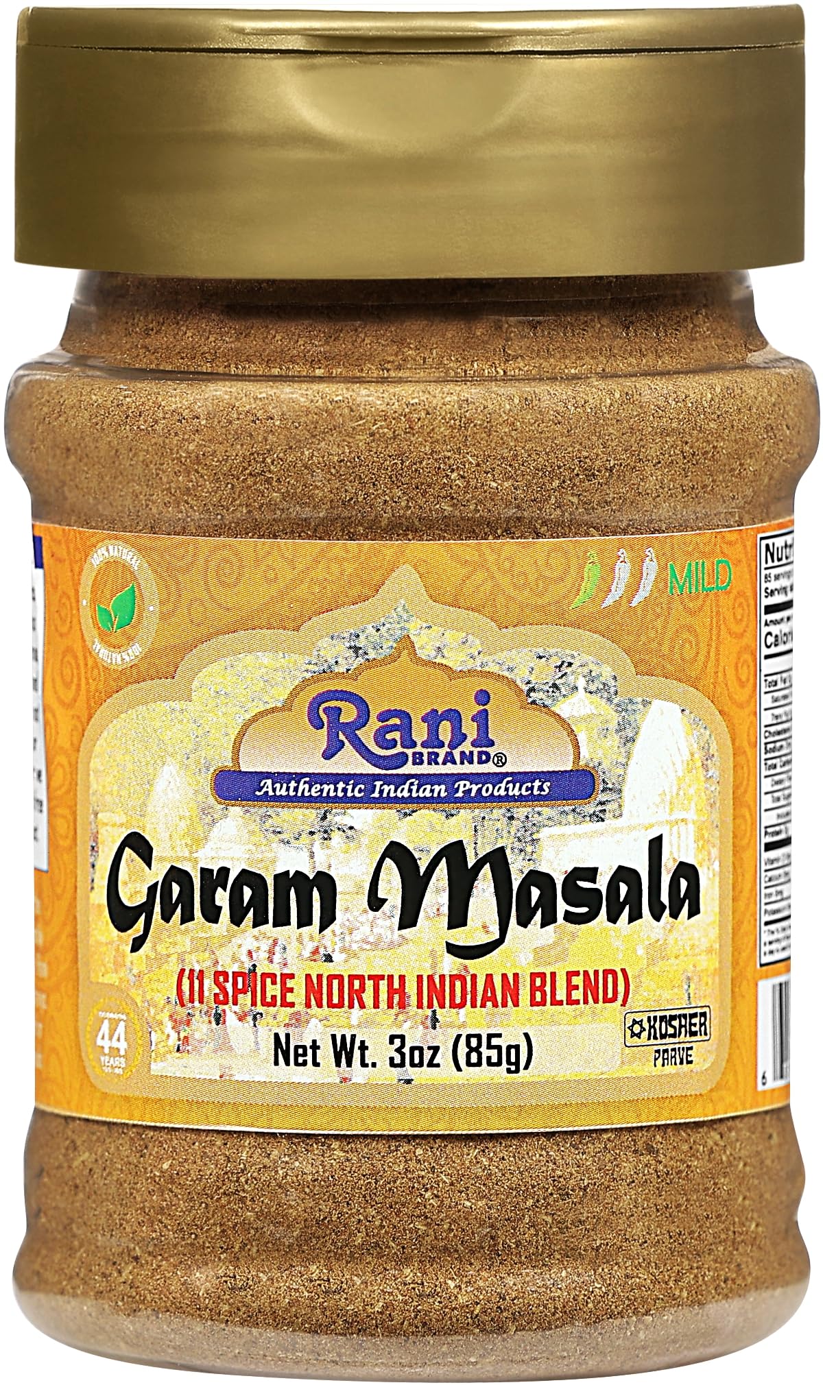 Rani Garam Masala Indian 11 Spice Blend 3oz (85g) Salt Free ~ All Natural | Vegan | Gluten Friendly | NON-GMO | No Colors | Kosher | Indian Origin