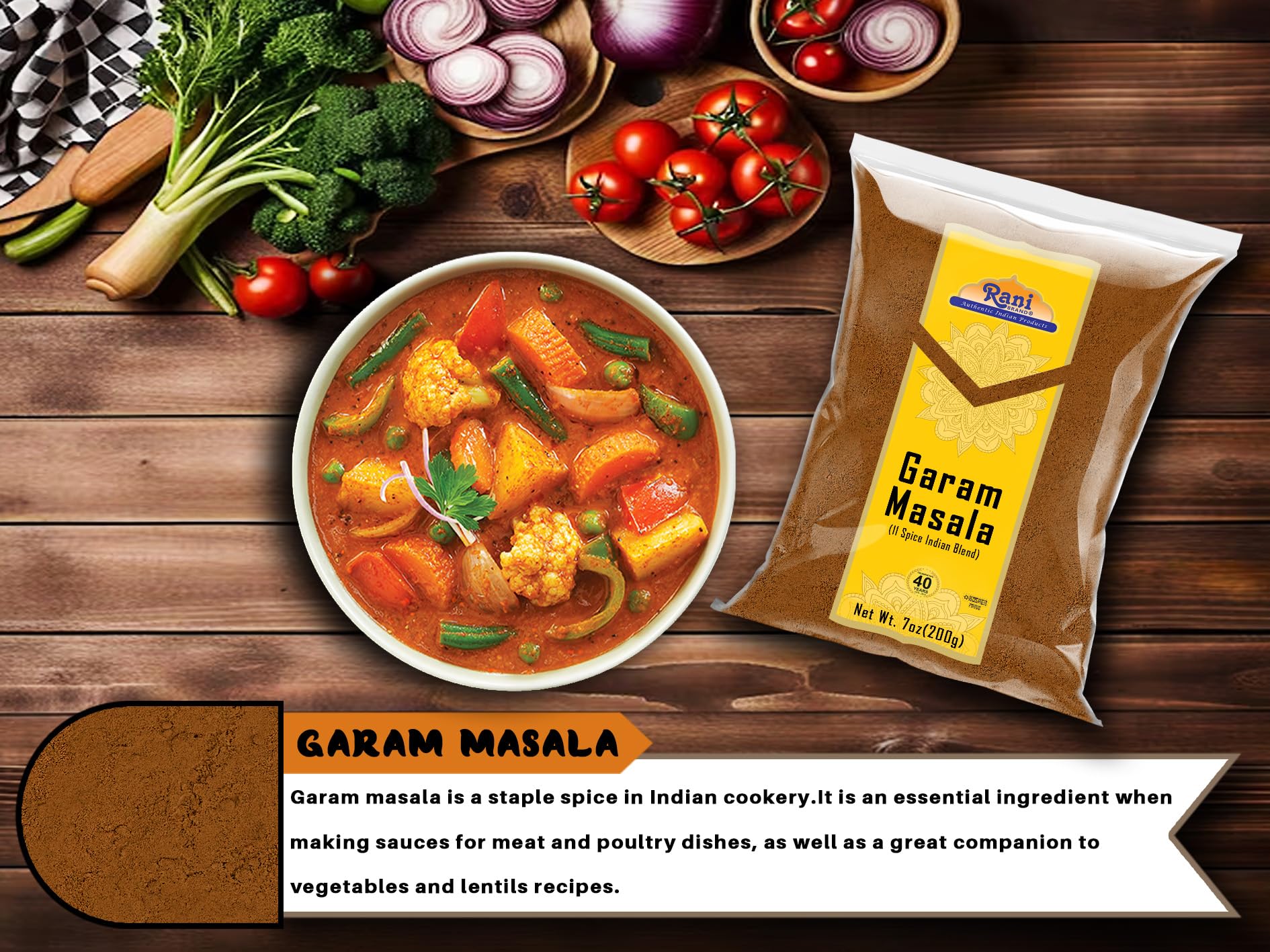 Rani Garam Masala Indian 11-Spice Blend 7oz (200g) ~ All Natural, Salt-Free | Vegan | No Colors | Gluten Friendly | NON-GMO | Kosher | Indian Origin - Image 7