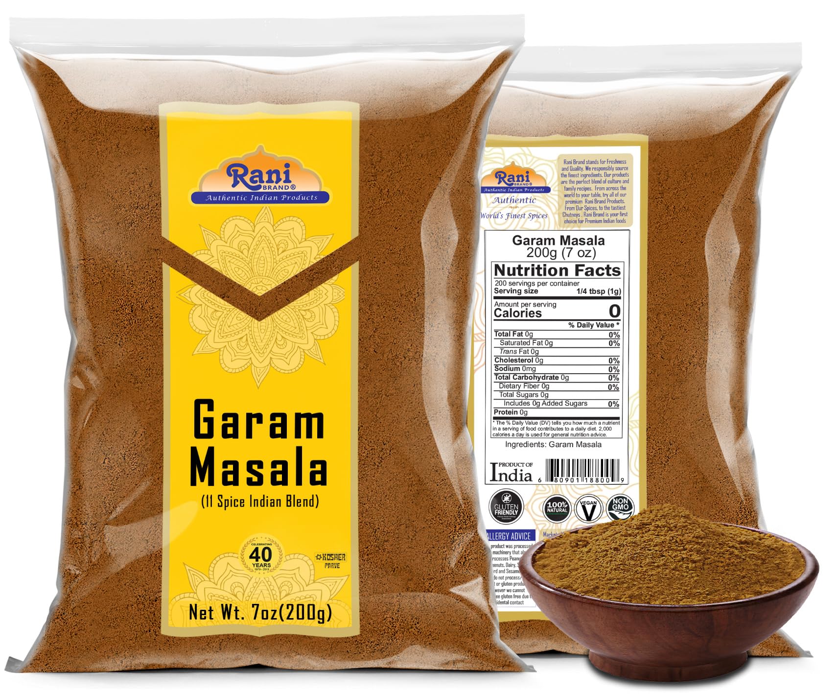 Rani Garam Masala Indian 11-Spice Blend 7oz (200g) ~ All Natural, Salt-Free | Vegan | No Colors | Gluten Friendly | NON-GMO | Kosher | Indian Origin - Image 9