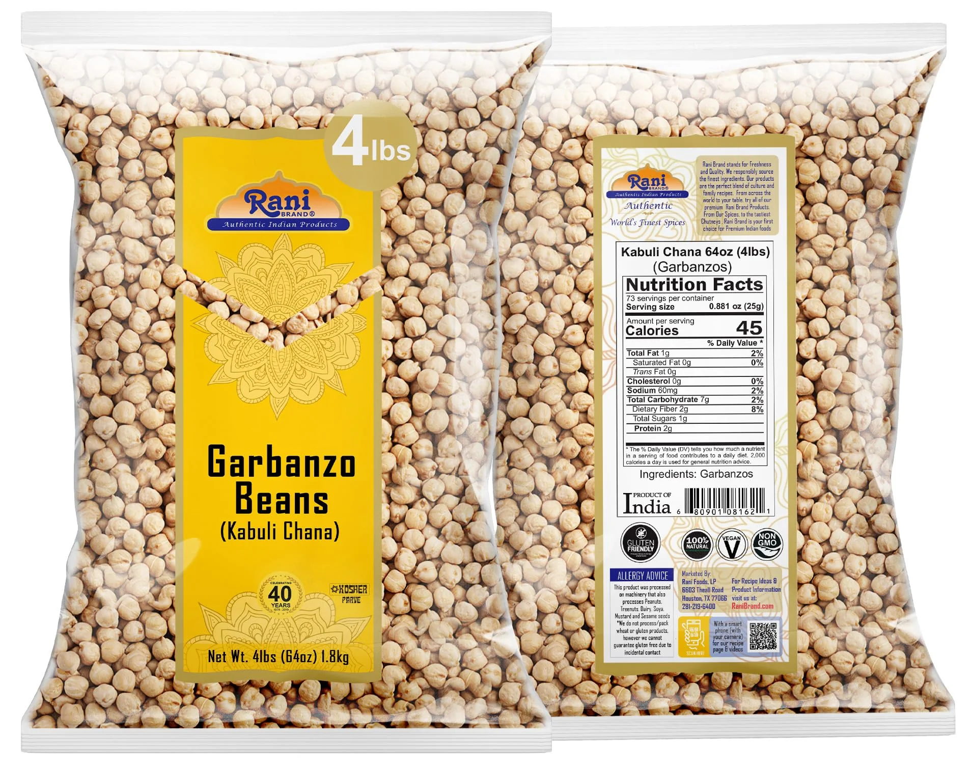 Rani Garbanzo Beans (Kabuli Chana) {4 Sizes Available} - Image 11