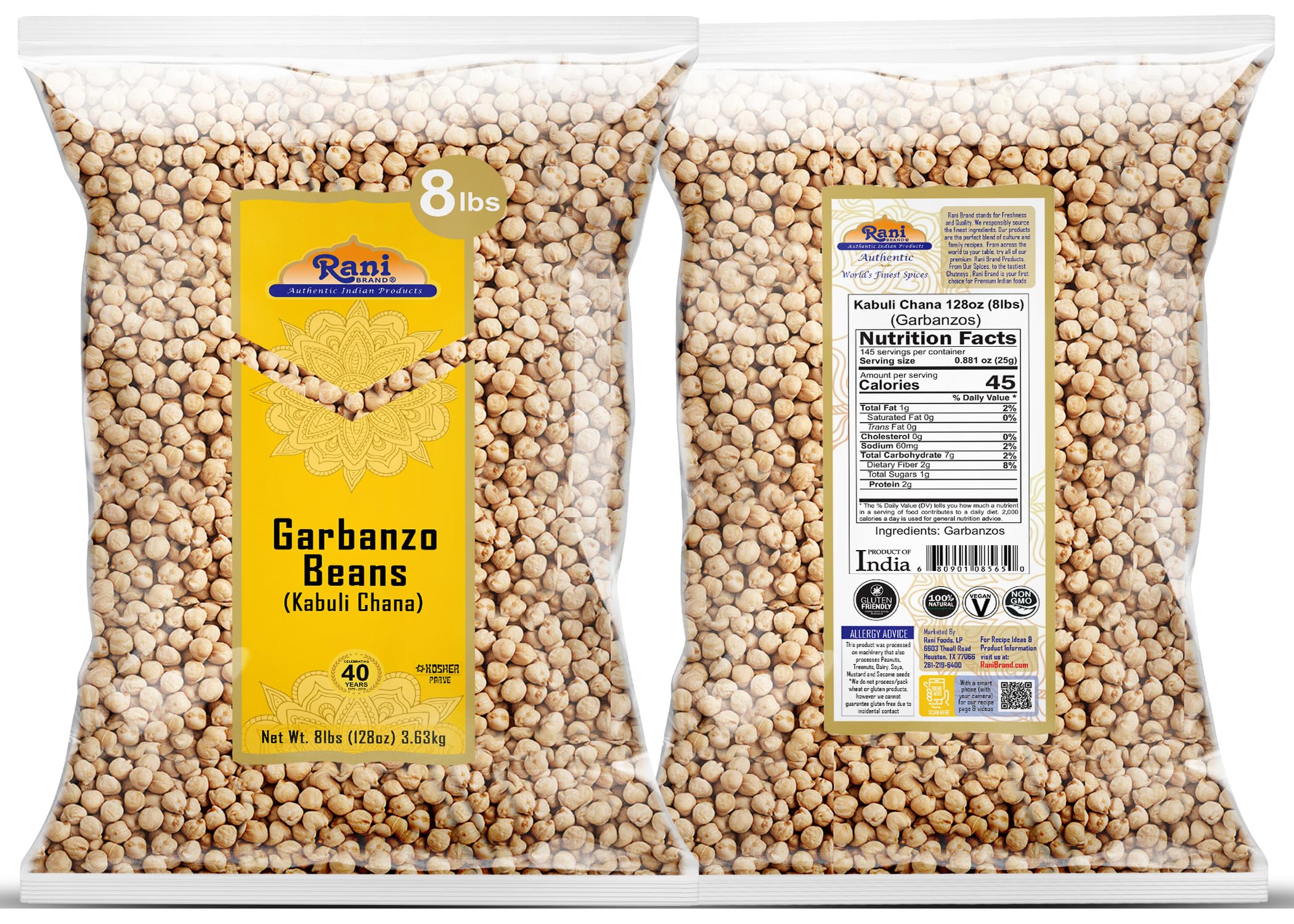 Rani Garbanzo Beans (Kabuli Chana) {4 Sizes Available} - Image 19
