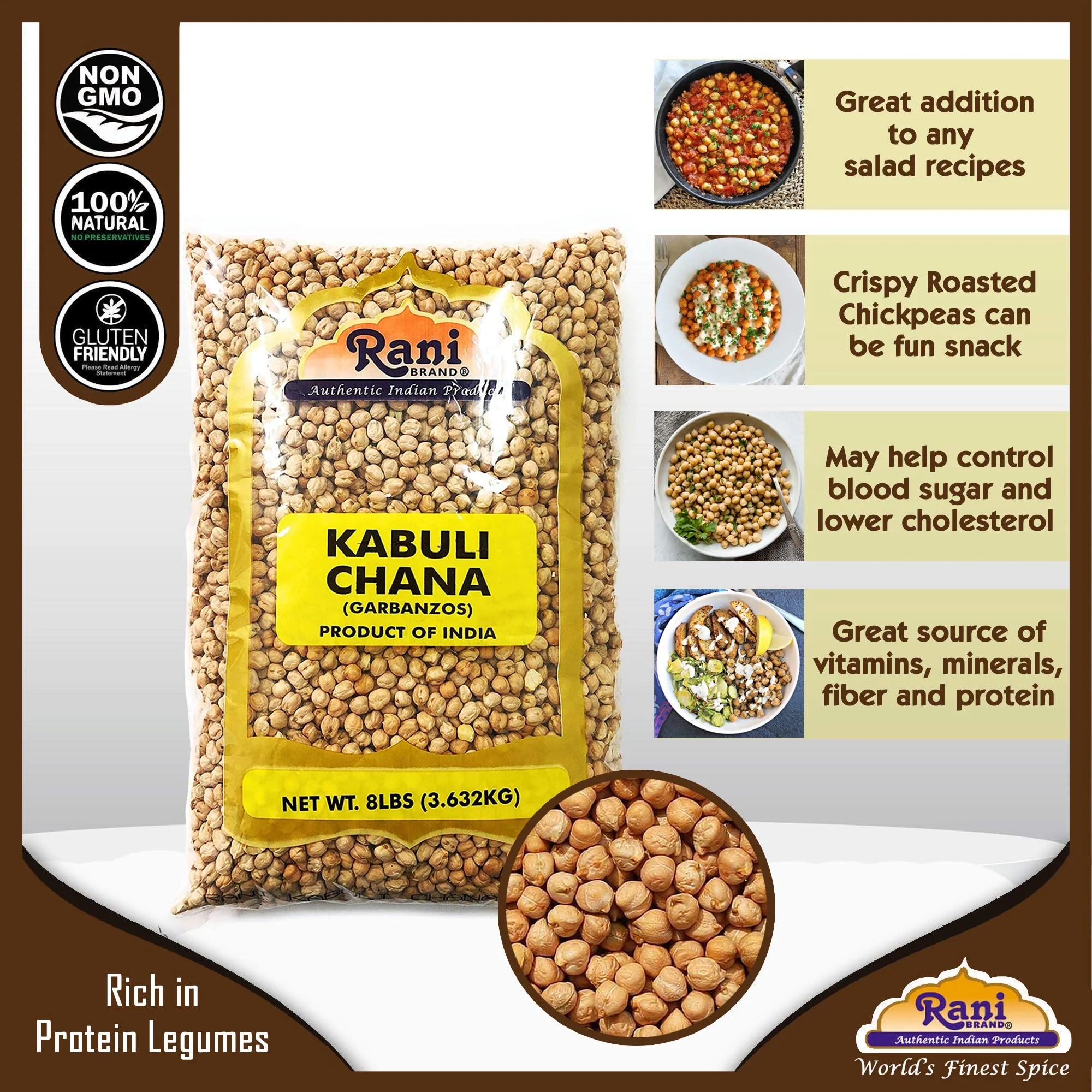 Rani Garbanzo Beans (Kabuli Chana) {4 Sizes Available} - Image 8