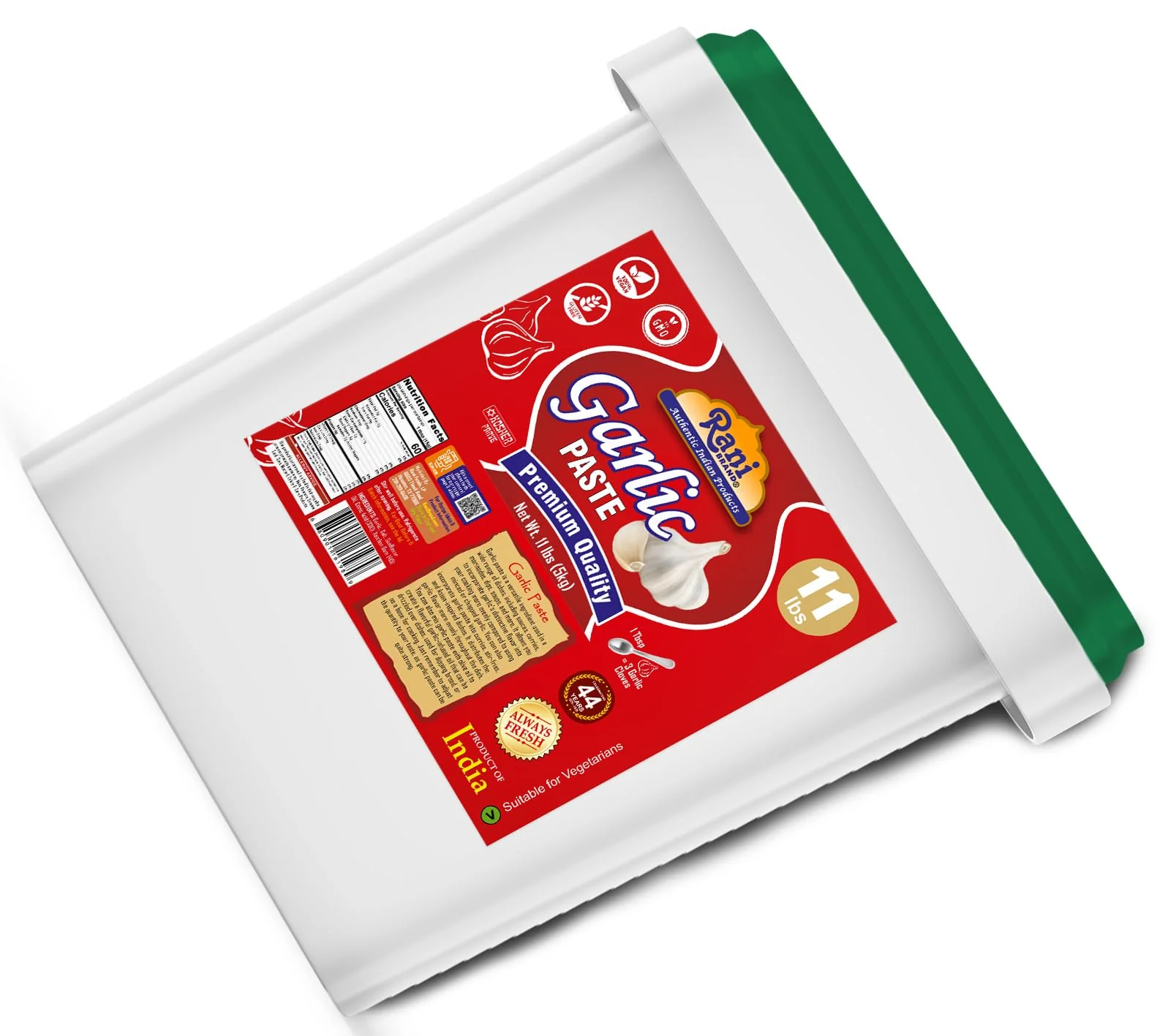 Rani Garlic Cooking Paste 176oz (11lbs) 5kg Bulk ~ Vegan | Gluten Free | NON-GMO | Kosher | No Colors | Indian Origin - Image 7