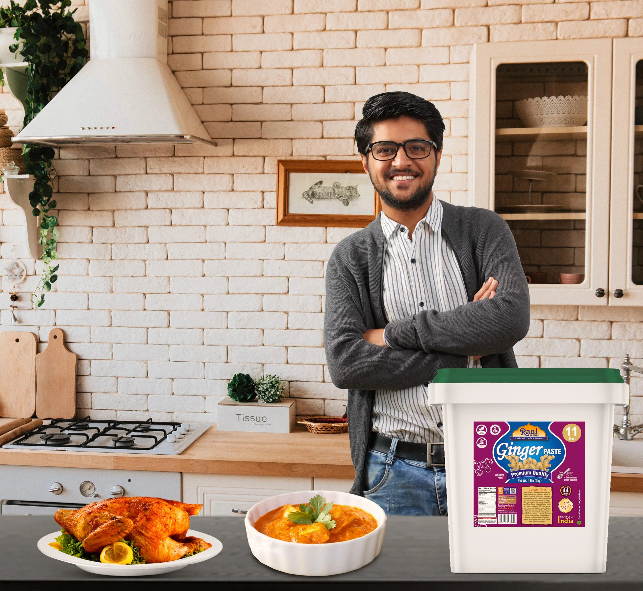 Rani Ginger Cooking Paste 176oz (11lbs) 5kg Bulk ~ Vegan | Gluten Free | NON-GMO | Kosher | No Colors | Indian Origin - Image 5