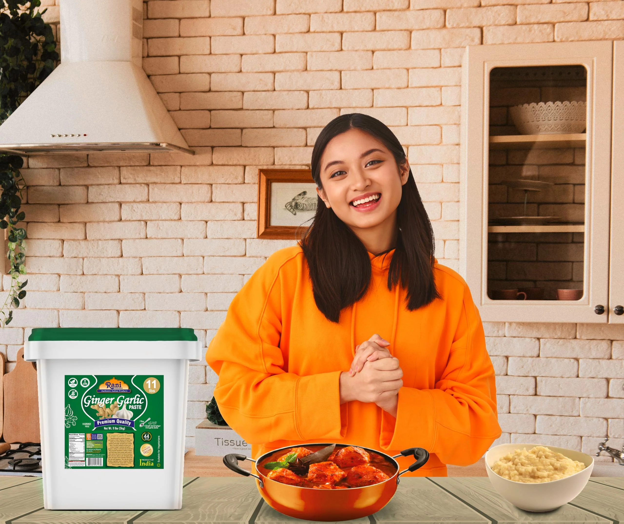 Rani Ginger Garlic Cooking Paste 176oz (11lbs) 5kg Bulk ~ Vegan | Gluten Free | NON-GMO | Kosher | No Colors | Indian Origin - Image 5