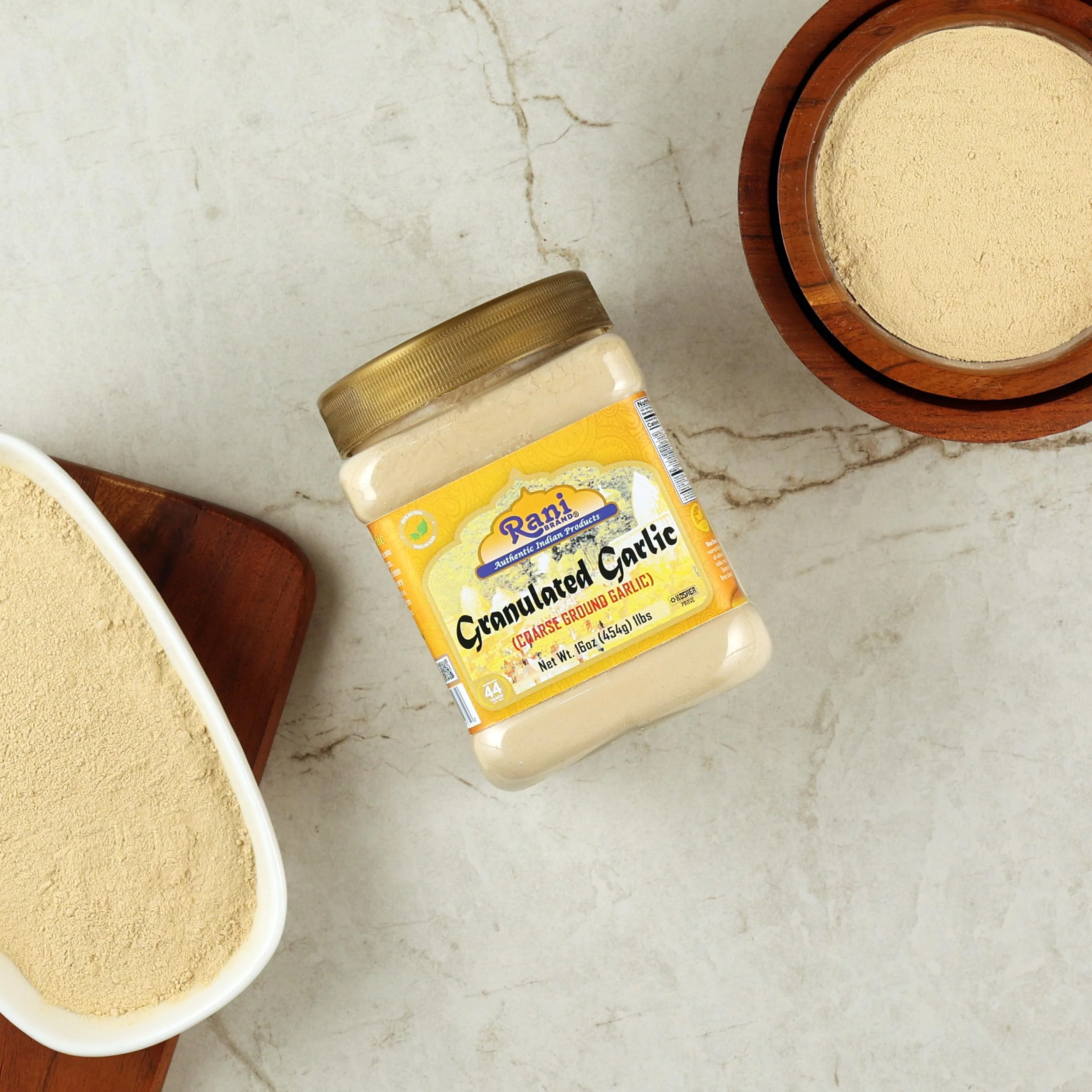Rani Granulated Garlic (Coarse Ground Garlic) 16oz (1lb) 454g PET Jar ~ All Natural | Gluten Friendly | Vegan | NON-GMO | Kosher | No Salt or fillers | Product of USA - Image 5