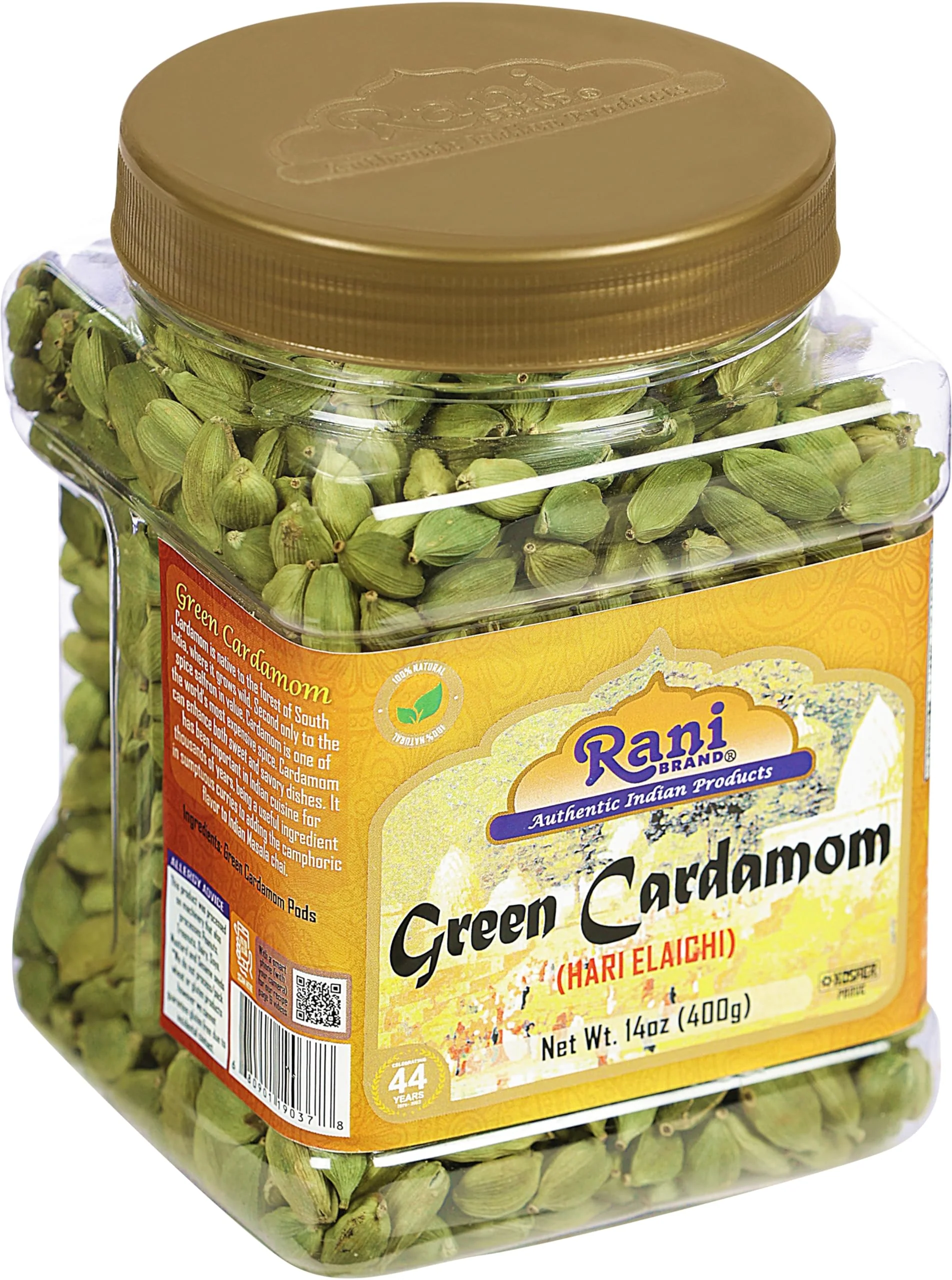 Rani Green Cardamom Pods Spice (Hari Elachi) 14oz (400g) PET Jar ~ All Natural | Vegan | Gluten Friendly | NON-GMO | Kosher | Product of India - Image 8
