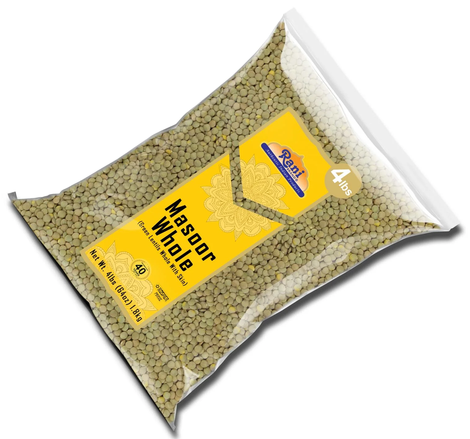 Rani Masoor Whole (Green Lentils Whole With Skin) 64oz (4lbs) 1.81kg Bulk ~ All Natural | Vegan | Gluten Friendly | Non-GMO | Kosher | Product of USA - Image 8