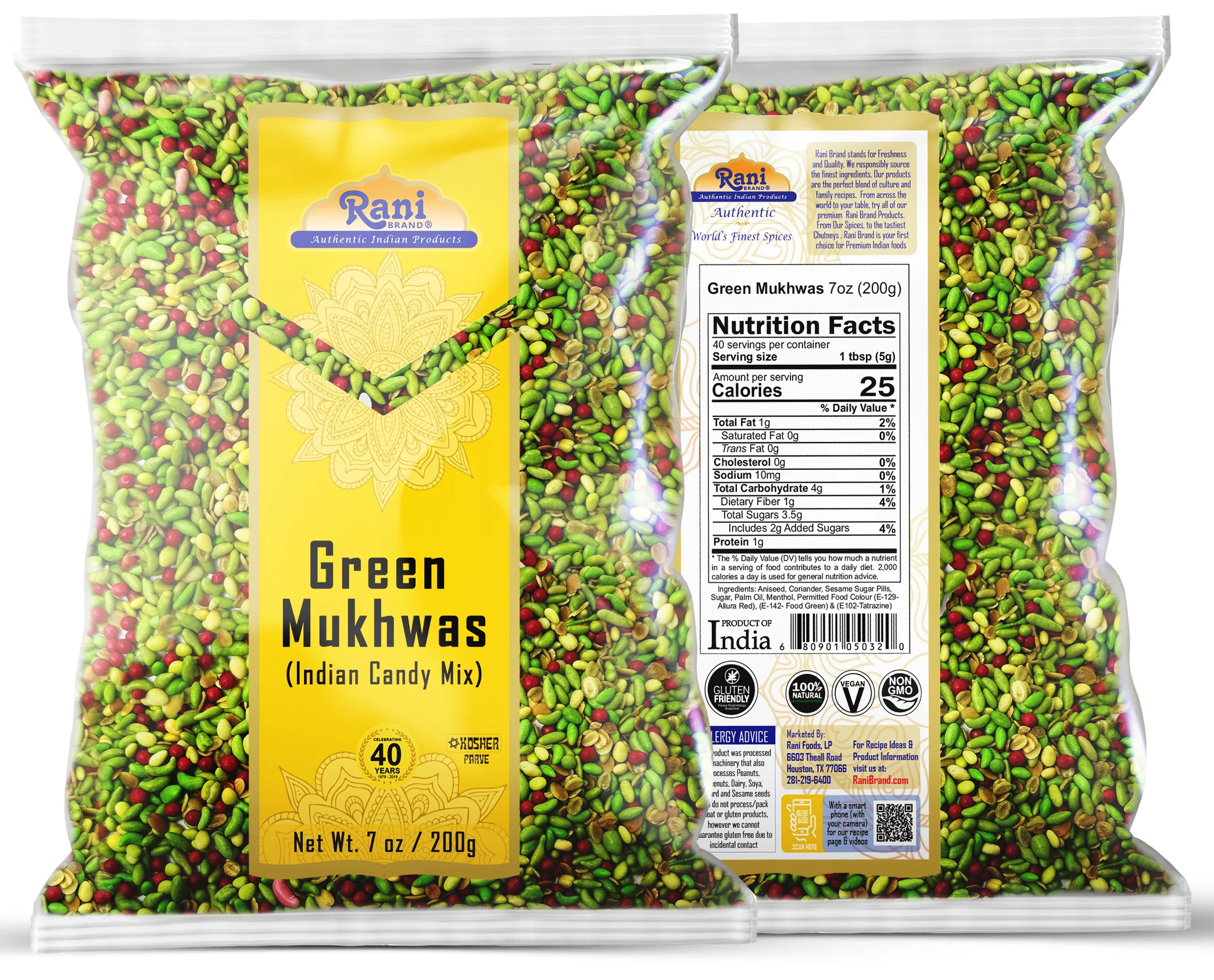 Rani Green Mukhwas (Special Digestive Treat) 7oz (200g) ~ Indian Candy Mouth Freshener | Vegan | Kosher - Image 8