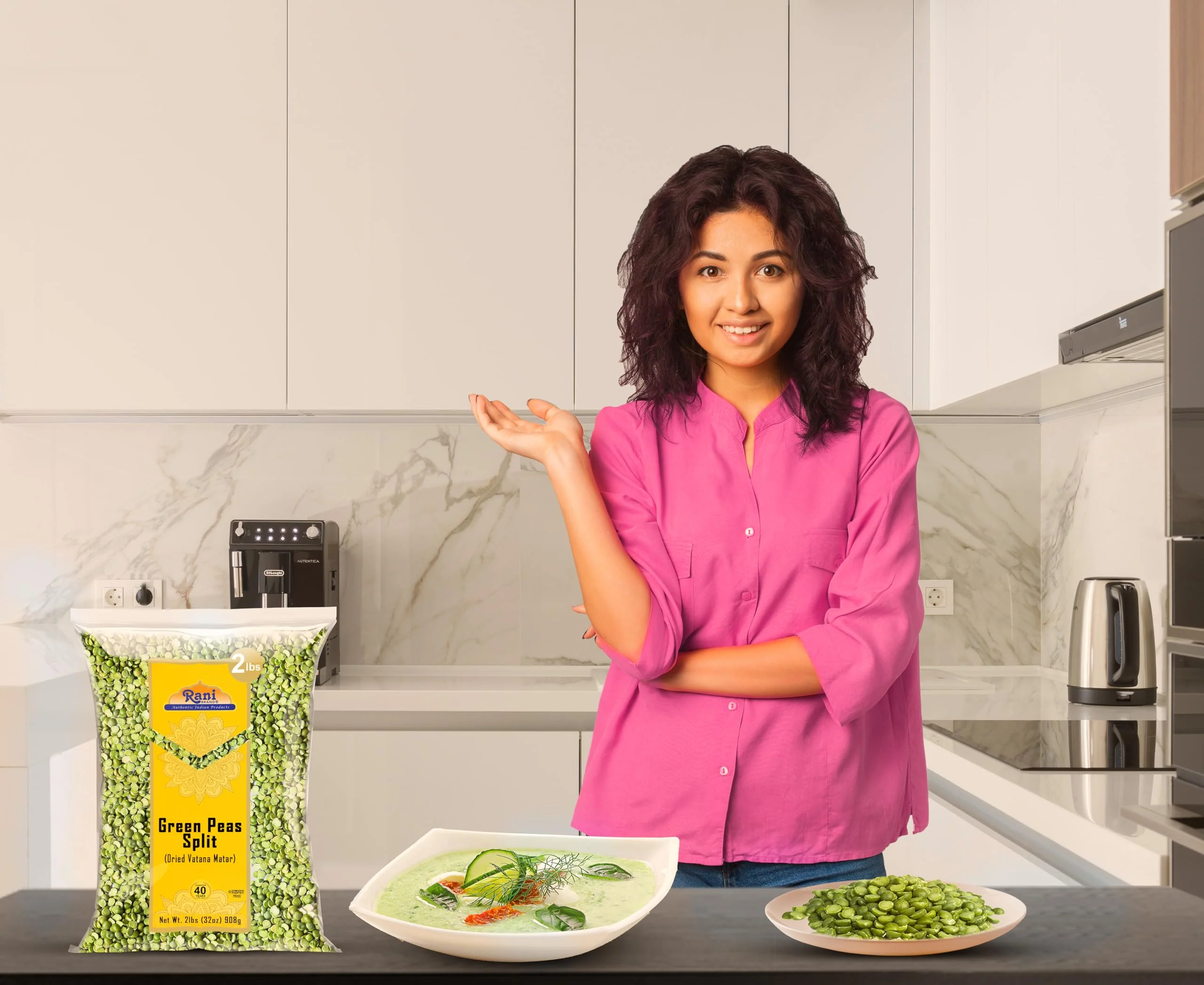 Rani Green Peas Split, Dried (Vatana, Matar) 32oz (2lbs) 907g ~ All Natural | Kosher | Vegan | Gluten Friendly | Product of USA - Image 5
